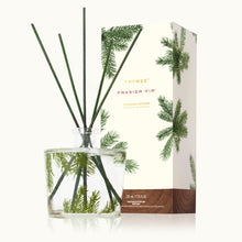 Thymes Frasier Fir diffuser with packaging on a white background