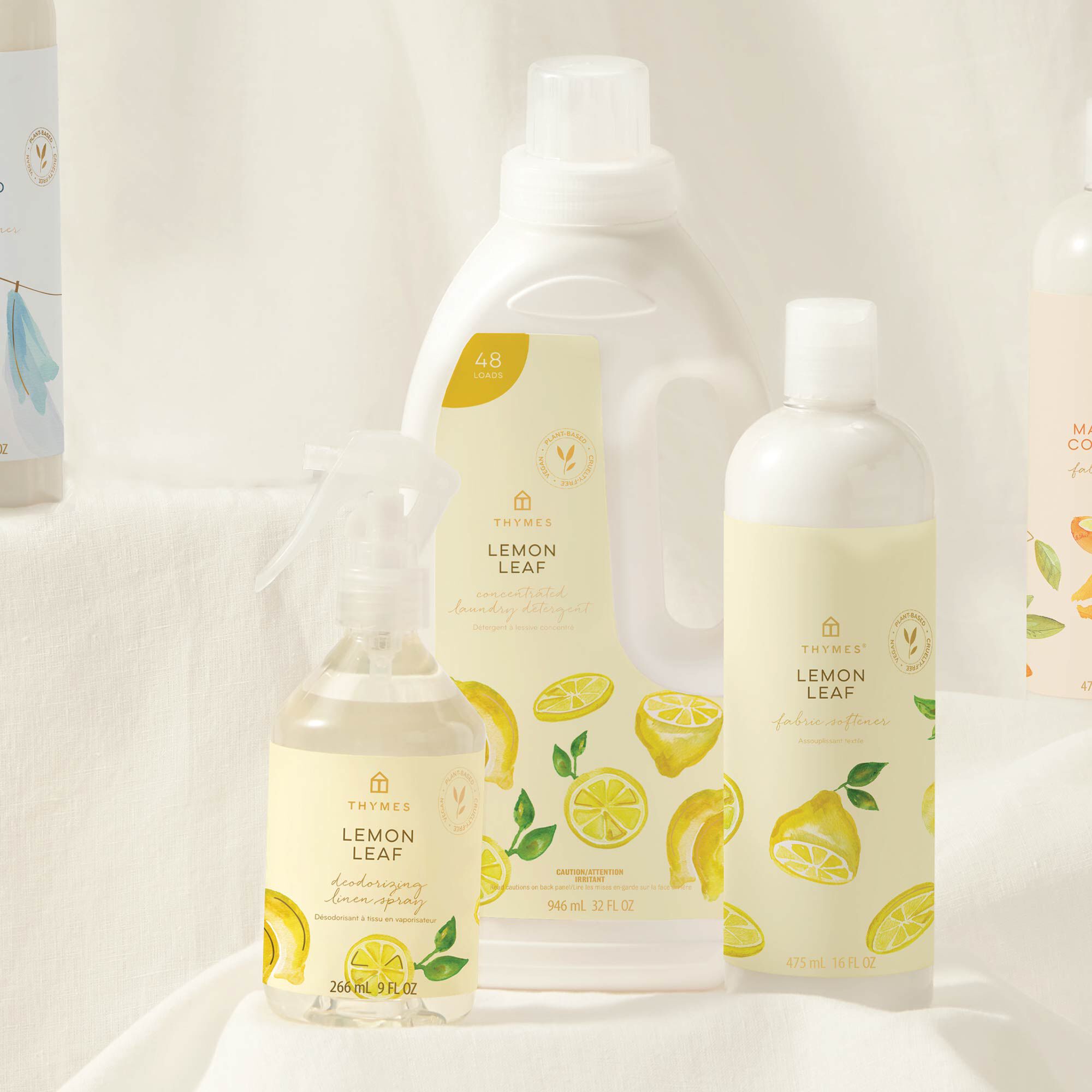 Thymes Lemon Leaf Deodorizing Linen Spray | Laundry Care