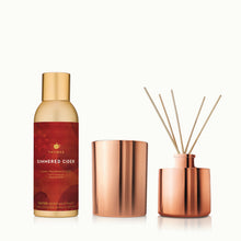 Simmered Cider Home Fragrance Mist, 6.5 oz Poured Candle and Reed Diffuser on a white background