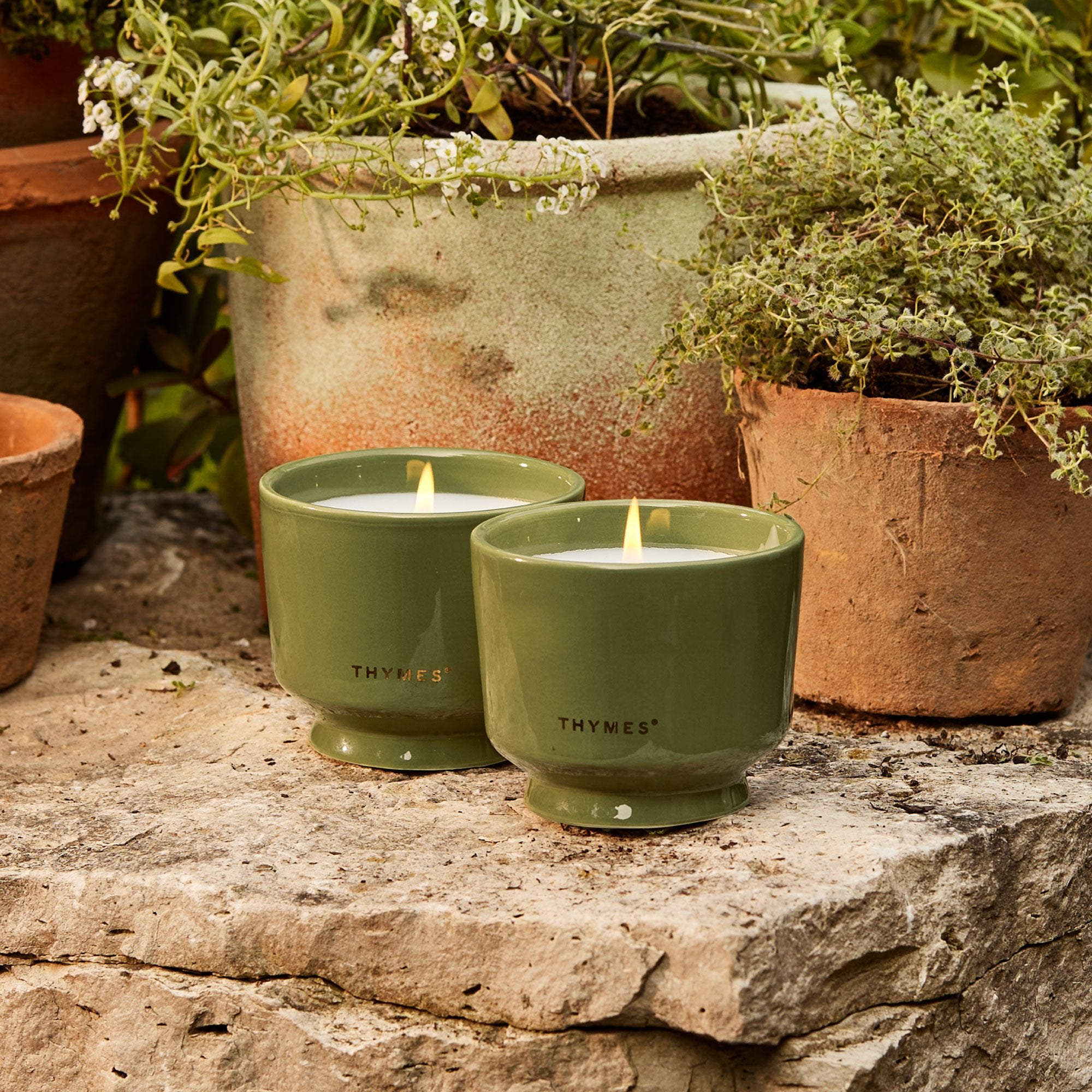 セメンザルライト＆PHYTOGIN V2 セット Outdoor Oasis Citronella Grove Aromatic Candle Set | Thymes