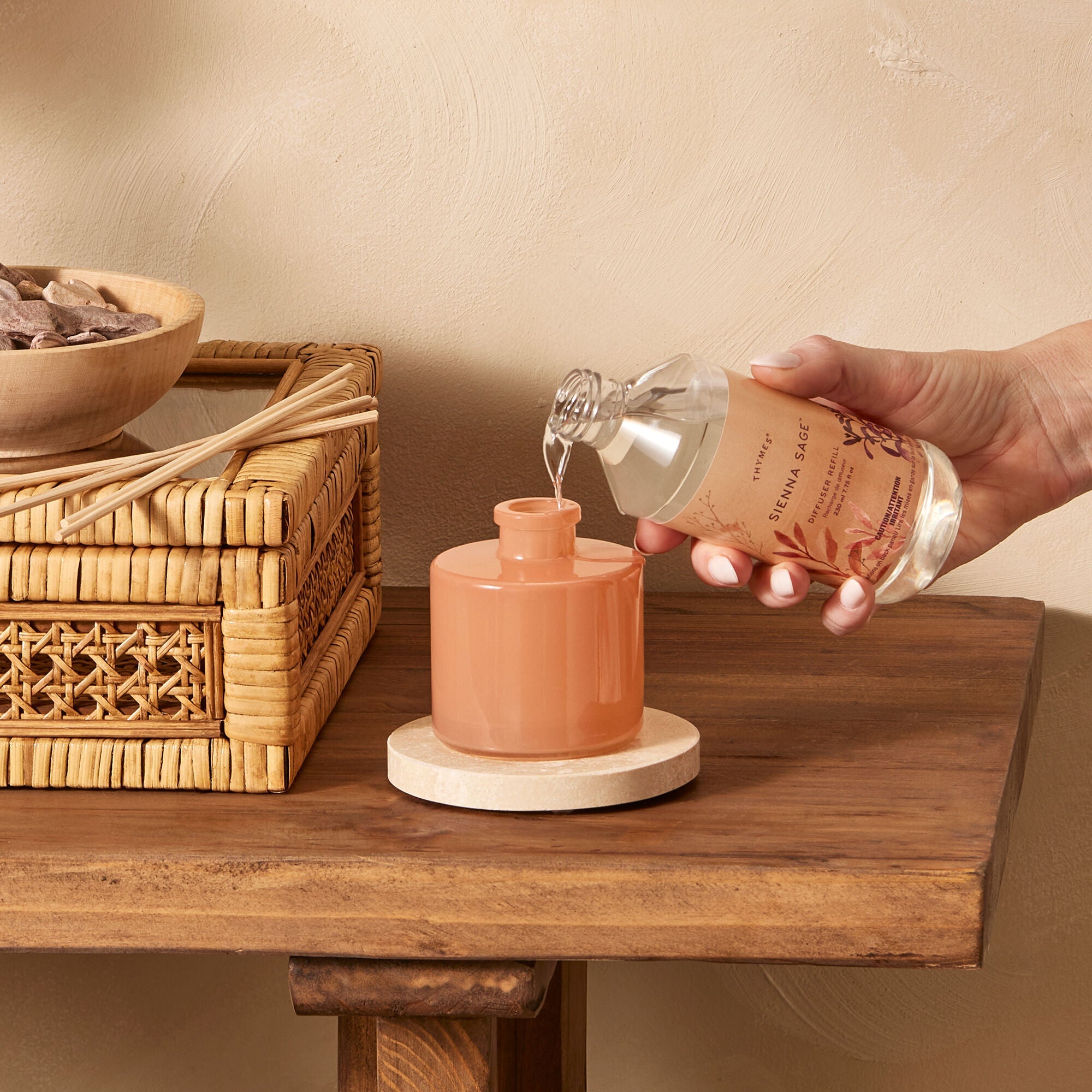 Filling a Reed Diffuser with a Reed Diffuser Oil Refill