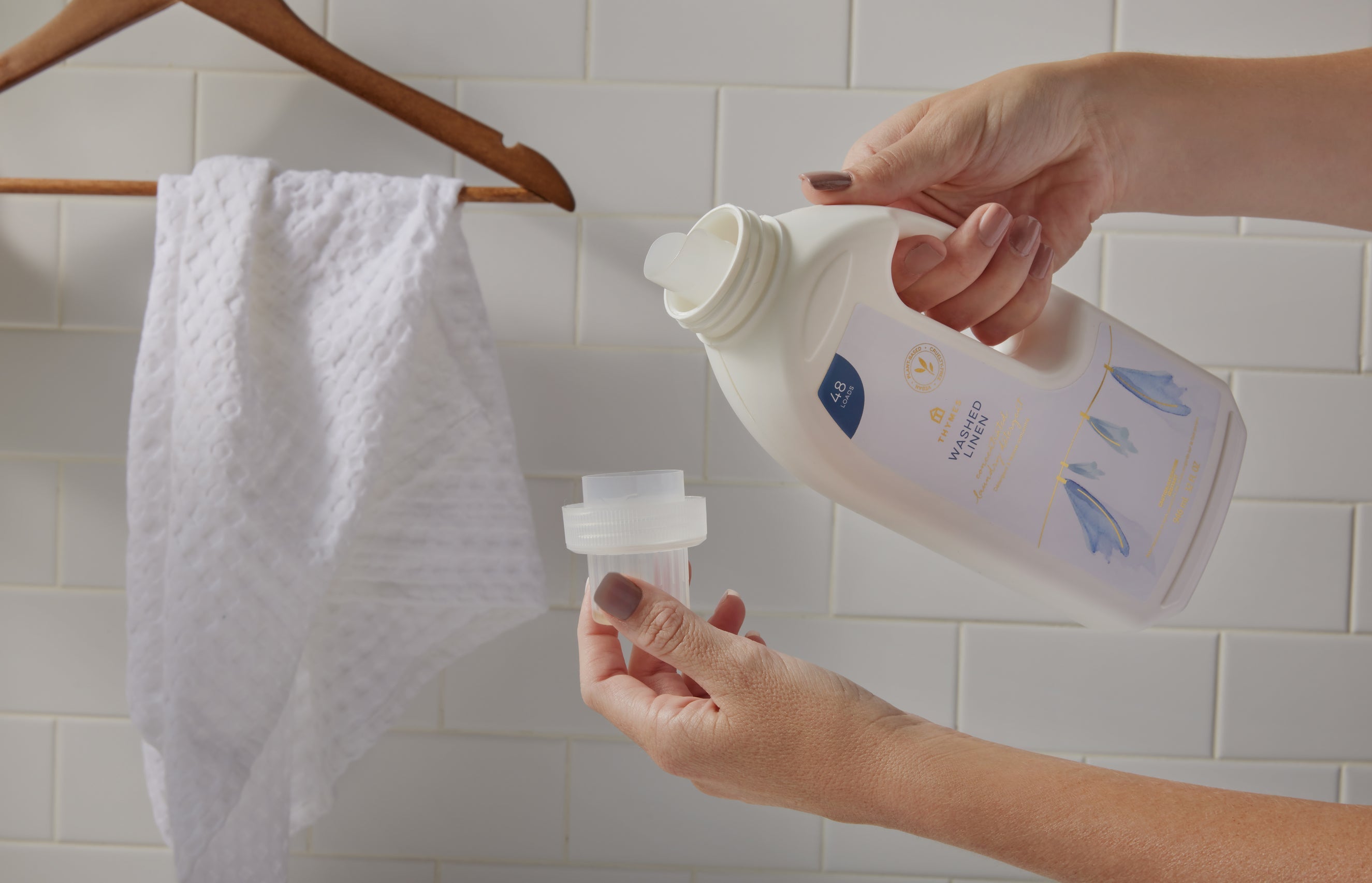 Thymes Laundry Detergent and Linen Spray in Lemon Leaf fragrance