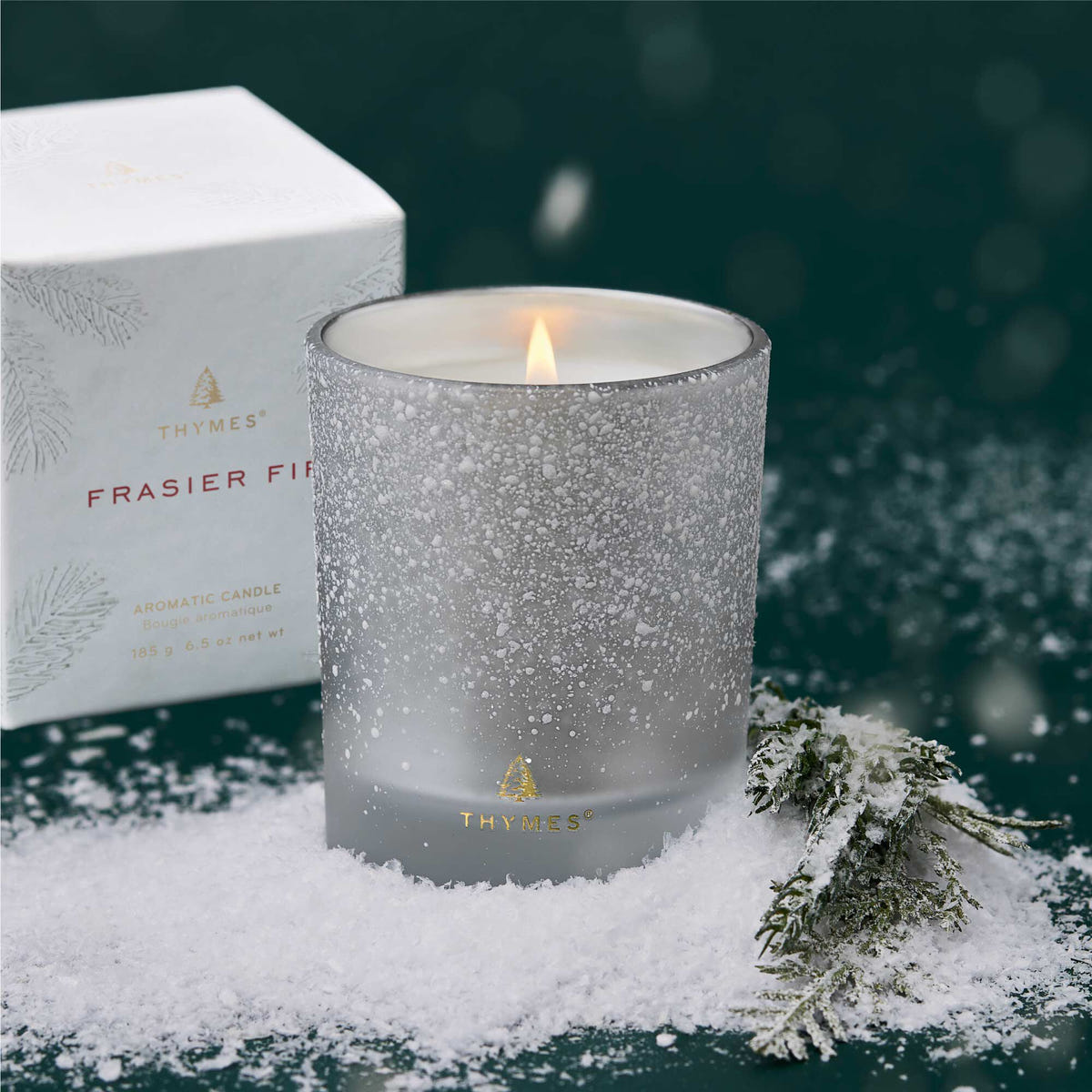 Alternate image of Frasier Fir Flocked Poured Candle