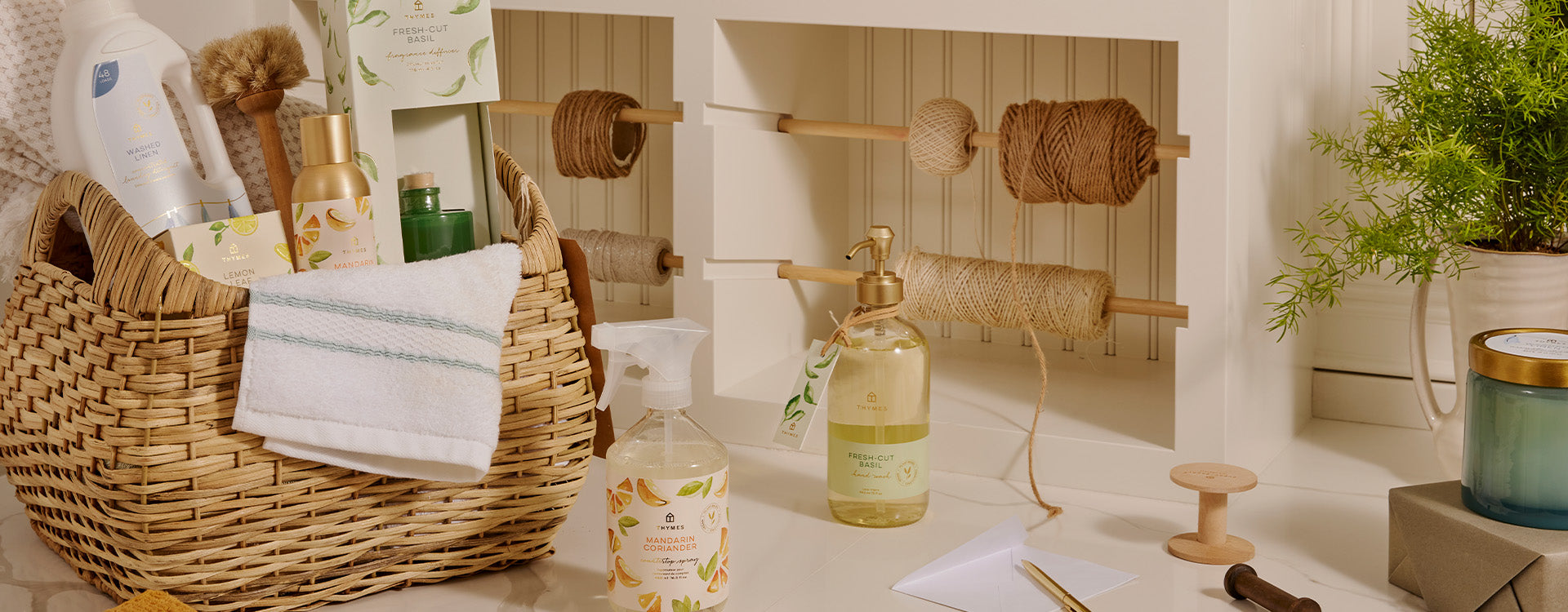 Gift Bakset of Thymes Home Fragrance and Home Care products