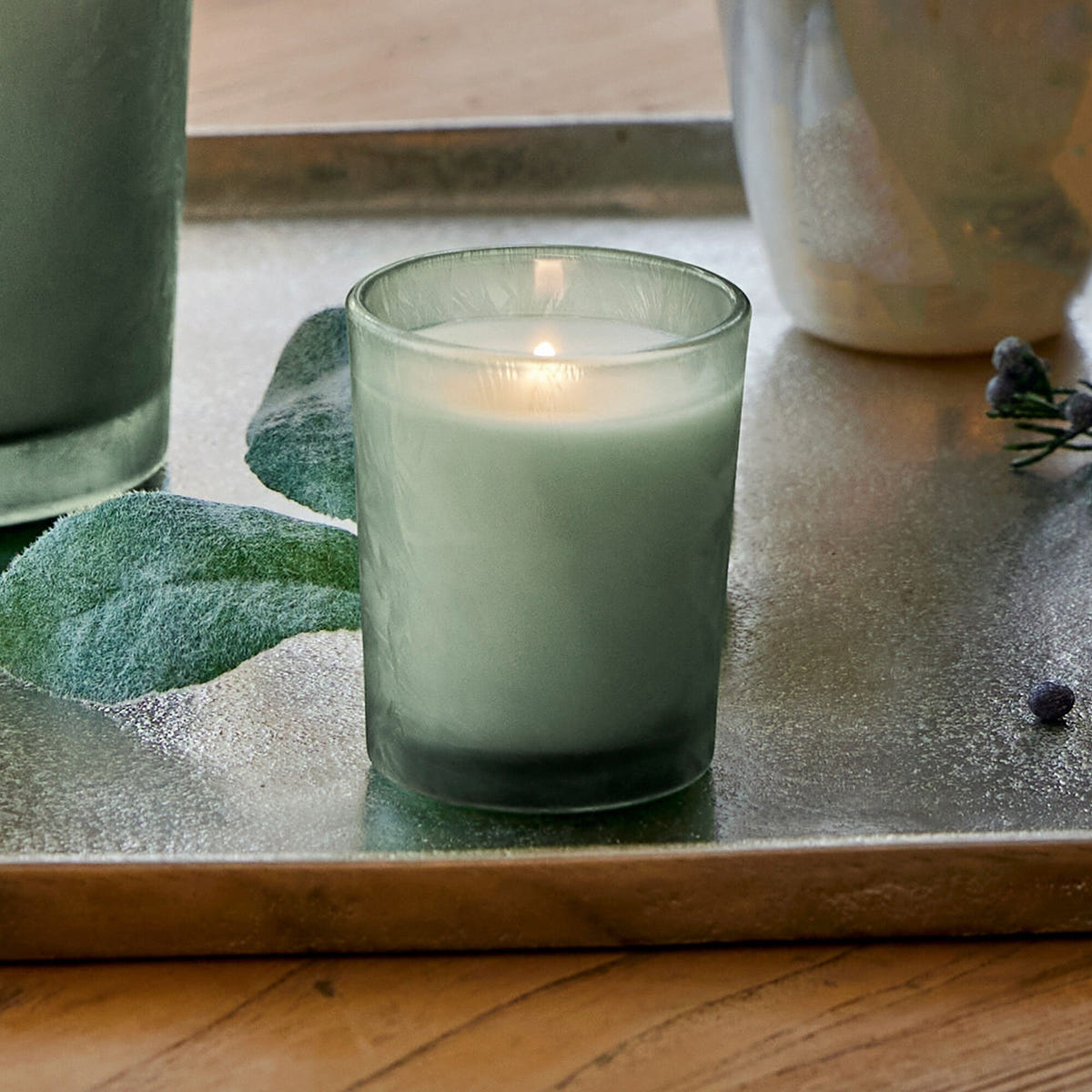 Alternate image of thymes-highland-frost-votive-candle