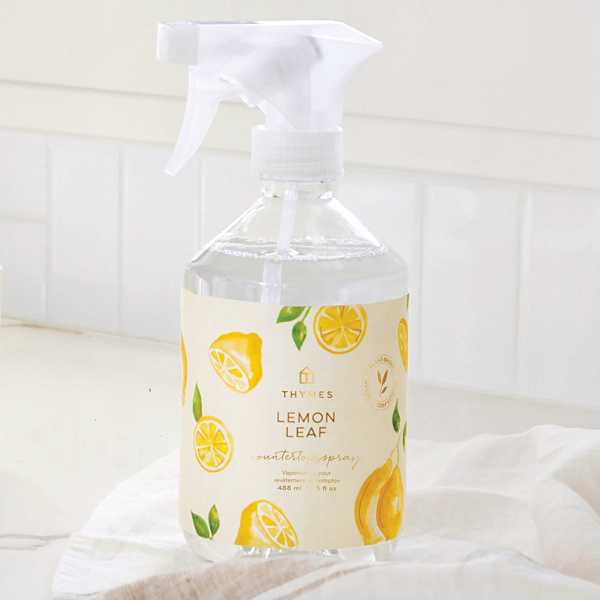 Alternate image of Thymes Lemon Leaf Countertop Spray to wash away germs
