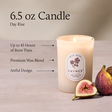 Thymes candle with figs on a neutral background