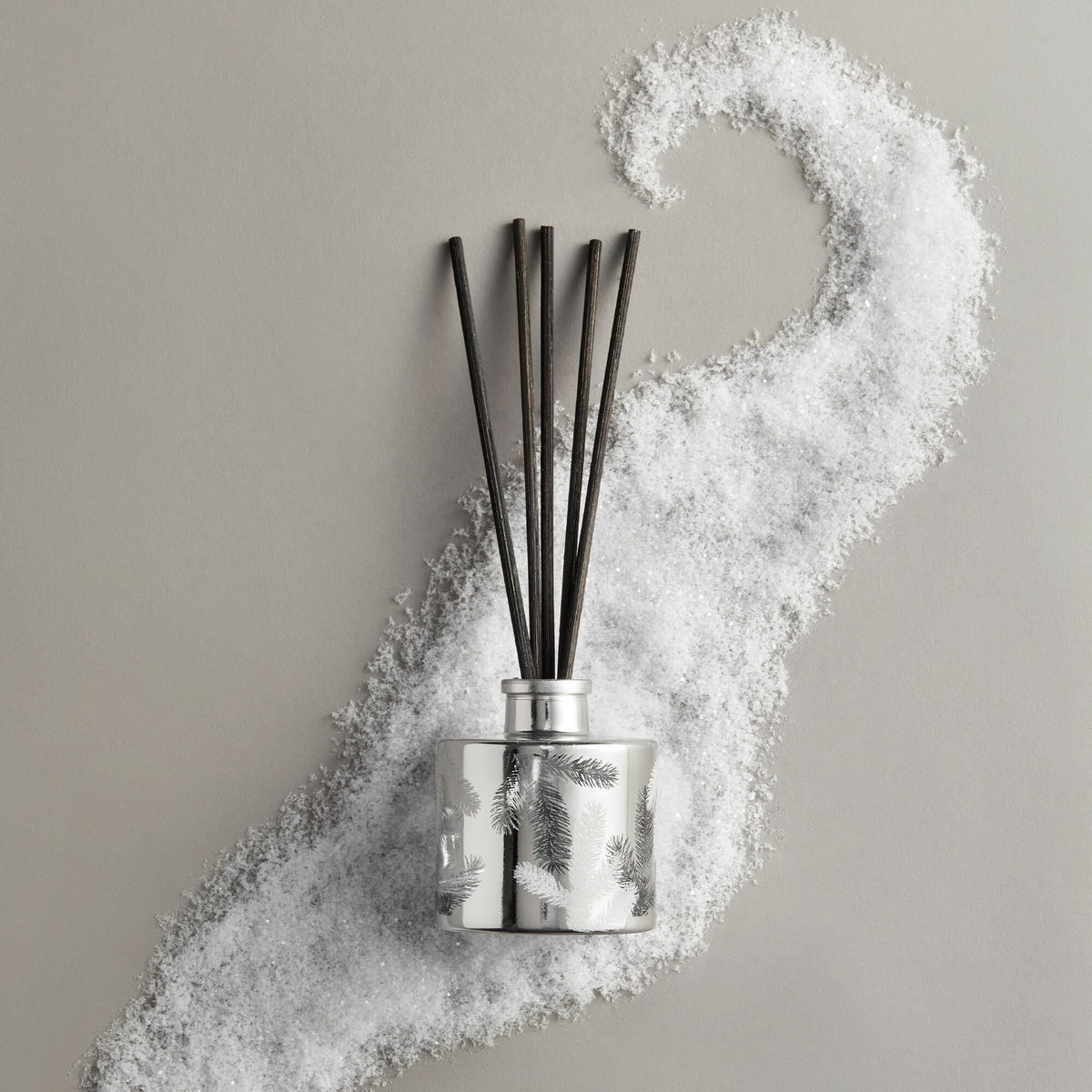 Alternate image of Thymes Frasier Fir Petite Statement Reed Diffuser Surrounded by Snow
