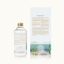 Thymes bottle of Cypress Sea Salt with packaging on a white background