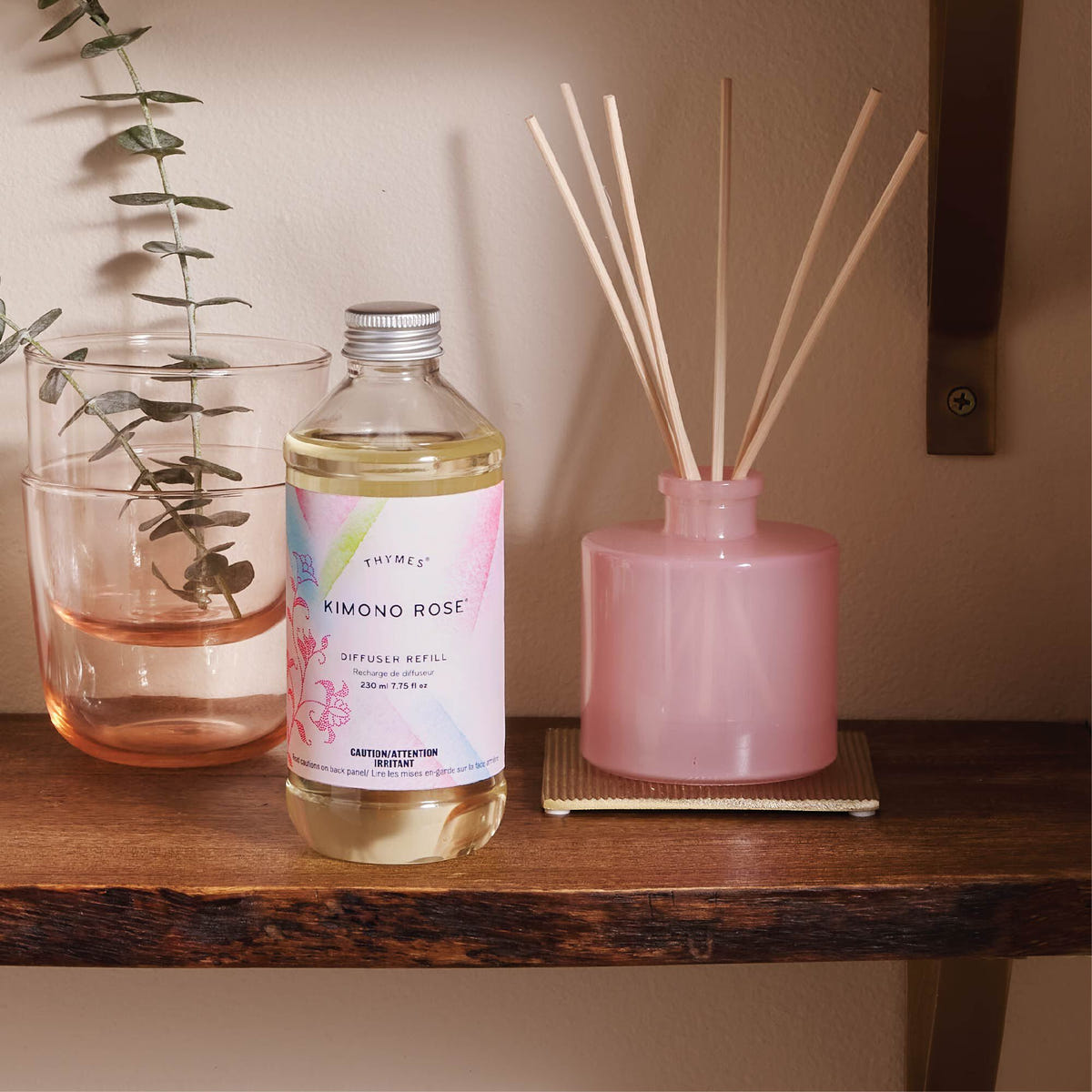 Alternate image of Thymes Kimono Rose Diffuser Oil Refill helps reduce waste