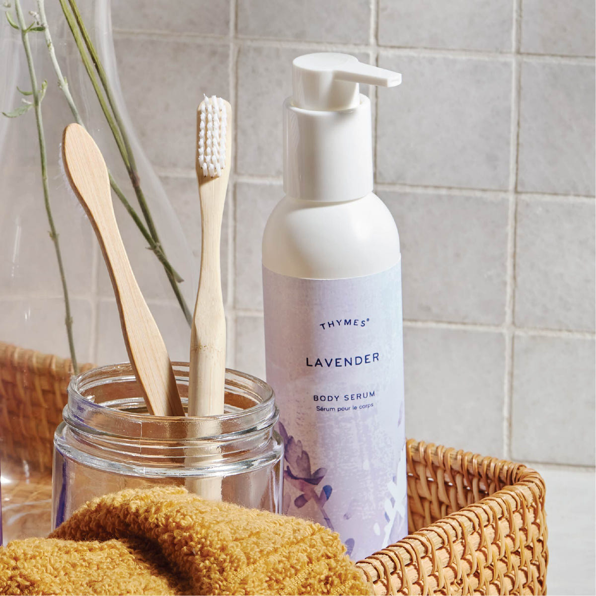 Alternate image of Thymes Lavender Body Serum is forumlate with Argan oil