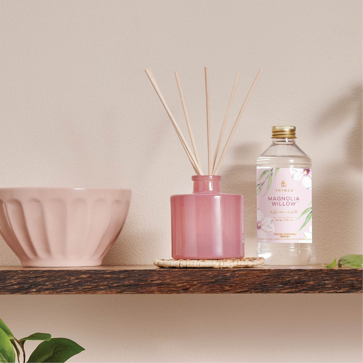 Alternate image of Thymes Magnolia Willow Reed Diffuser Oil Refill is vegan and cruelty free