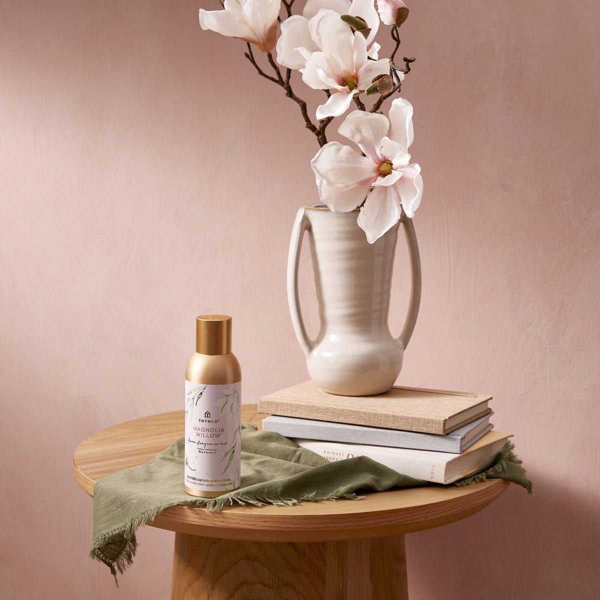 Alternate image of Thymes Magnolia Willow Home Fragrance Mist on a table