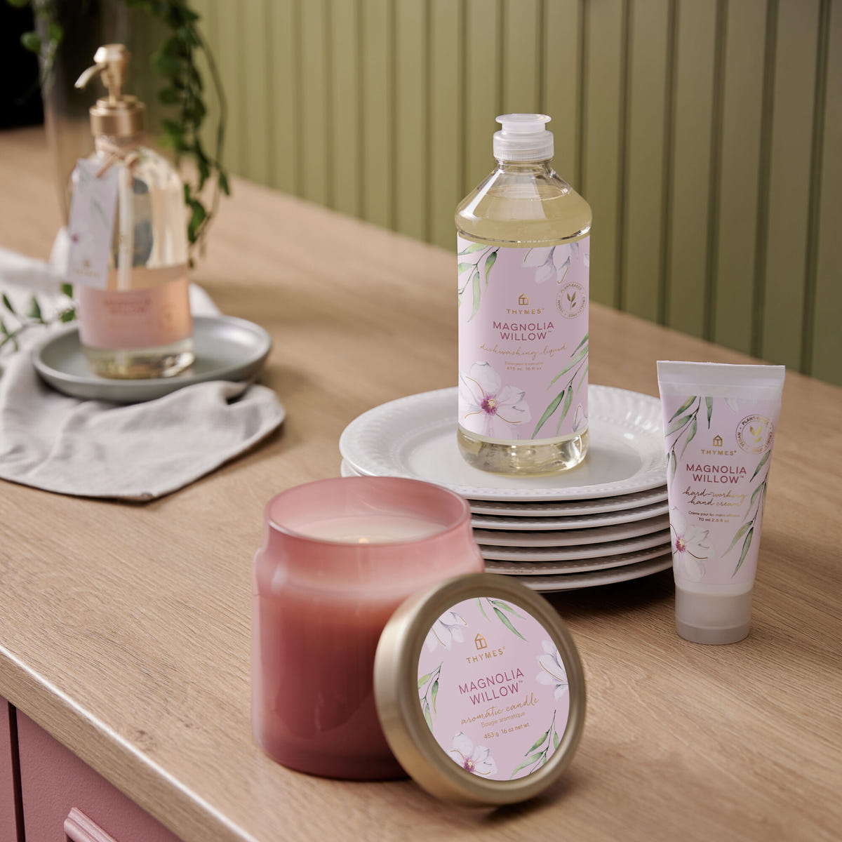 Alternate image of Magnolia Willow Statement Poured Candle on a table