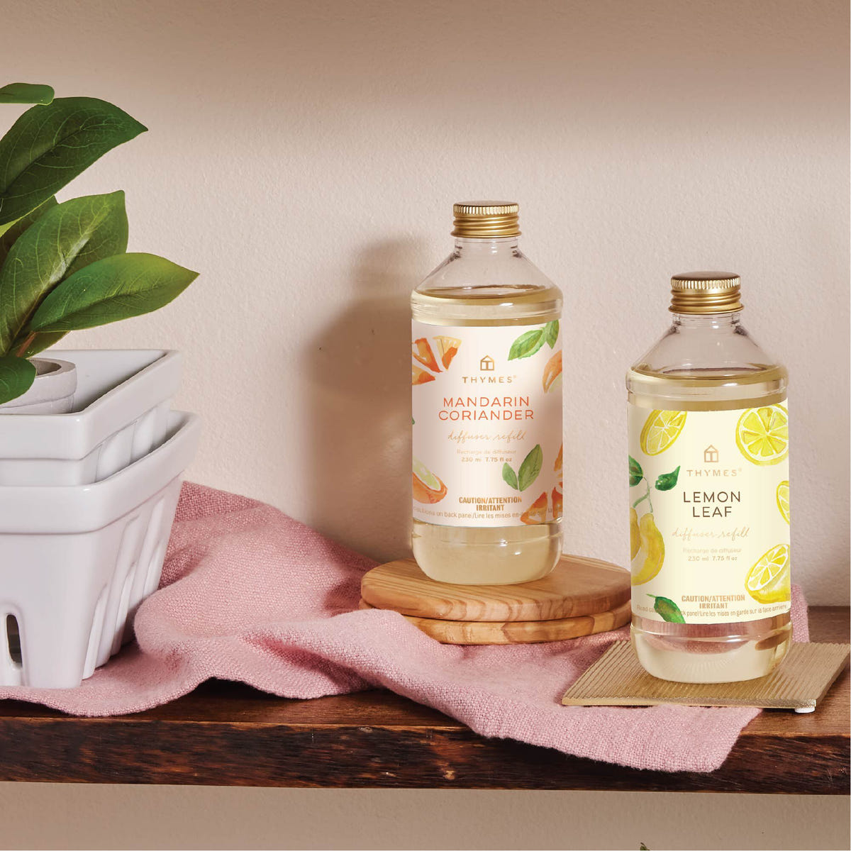 Alternate image of Thymes Mandarin Coriander Reed Diffuser Oil Refill on shelf