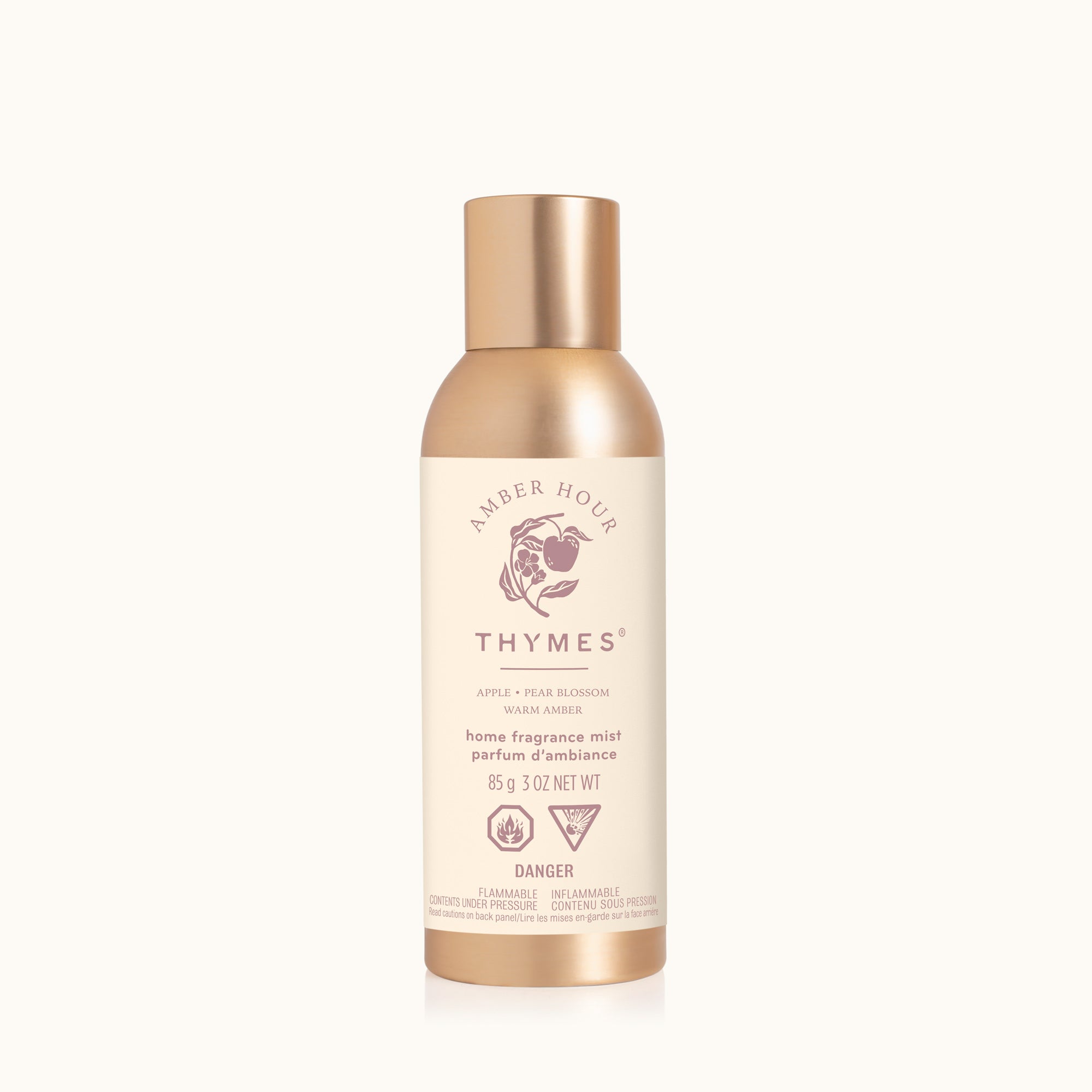 Thymes home fragrance mist bottle on a white background
