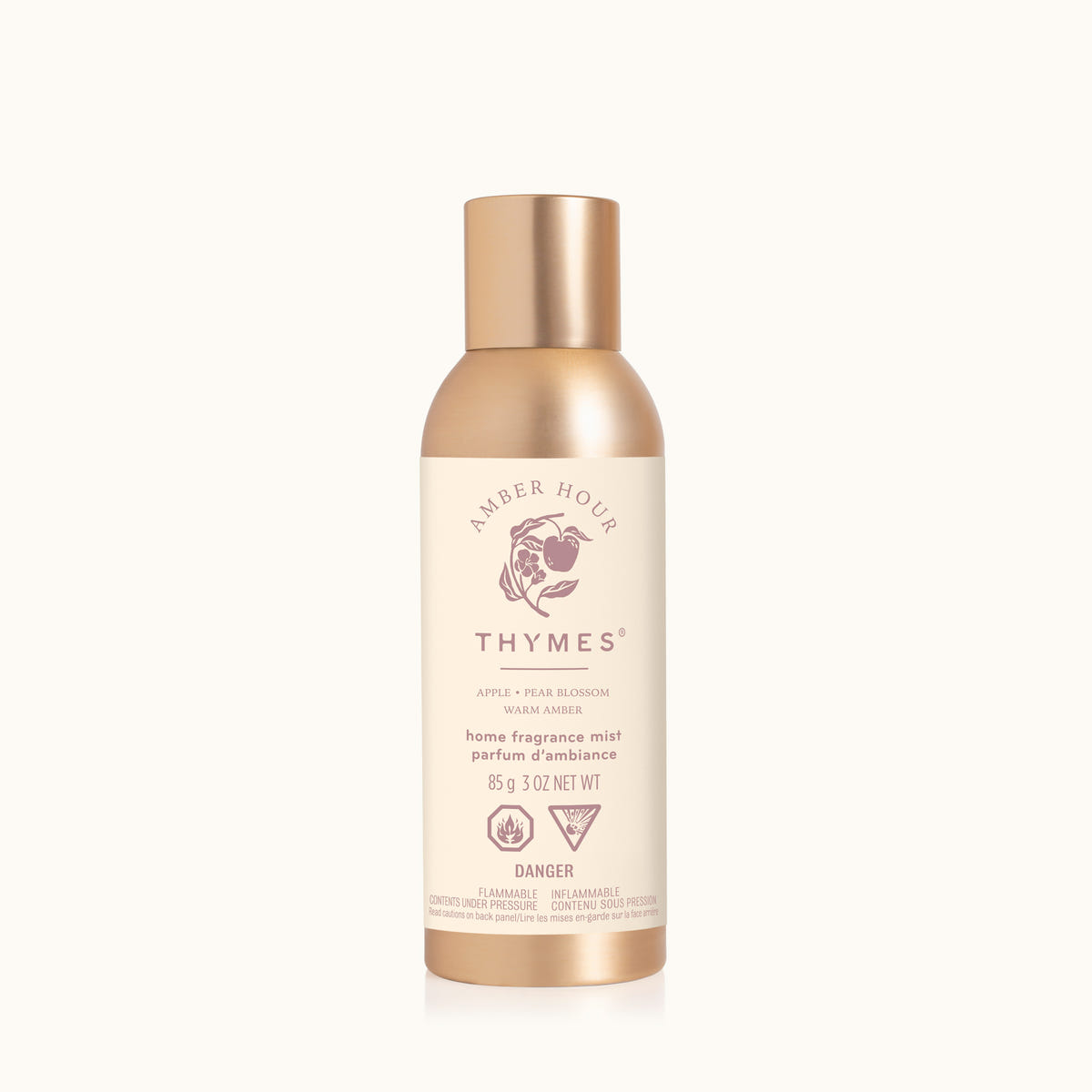 Thymes home fragrance mist bottle on a white background