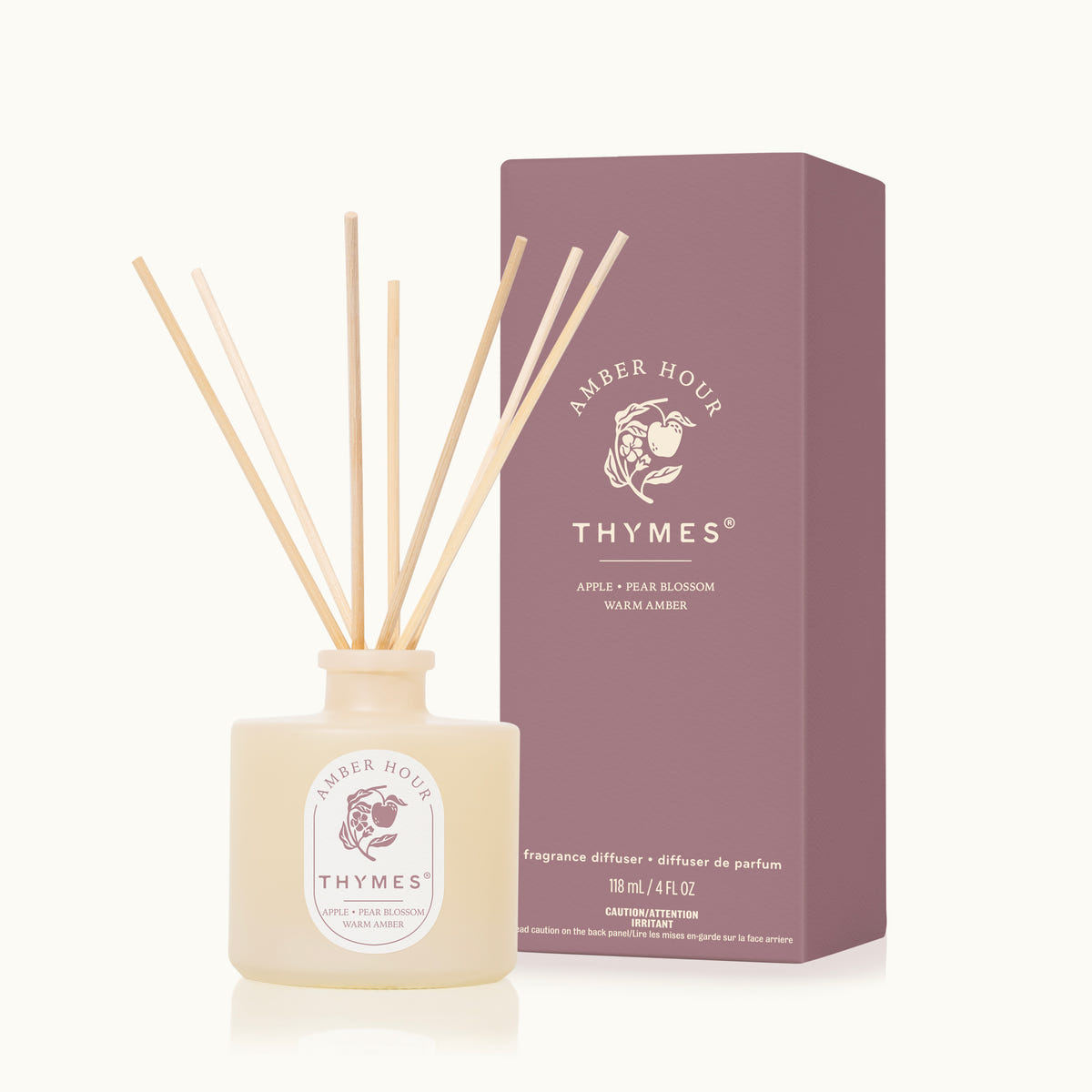 Thymes fragrance diffuser with packaging on a white background
