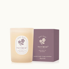 Thymes candle and packaging on a white background