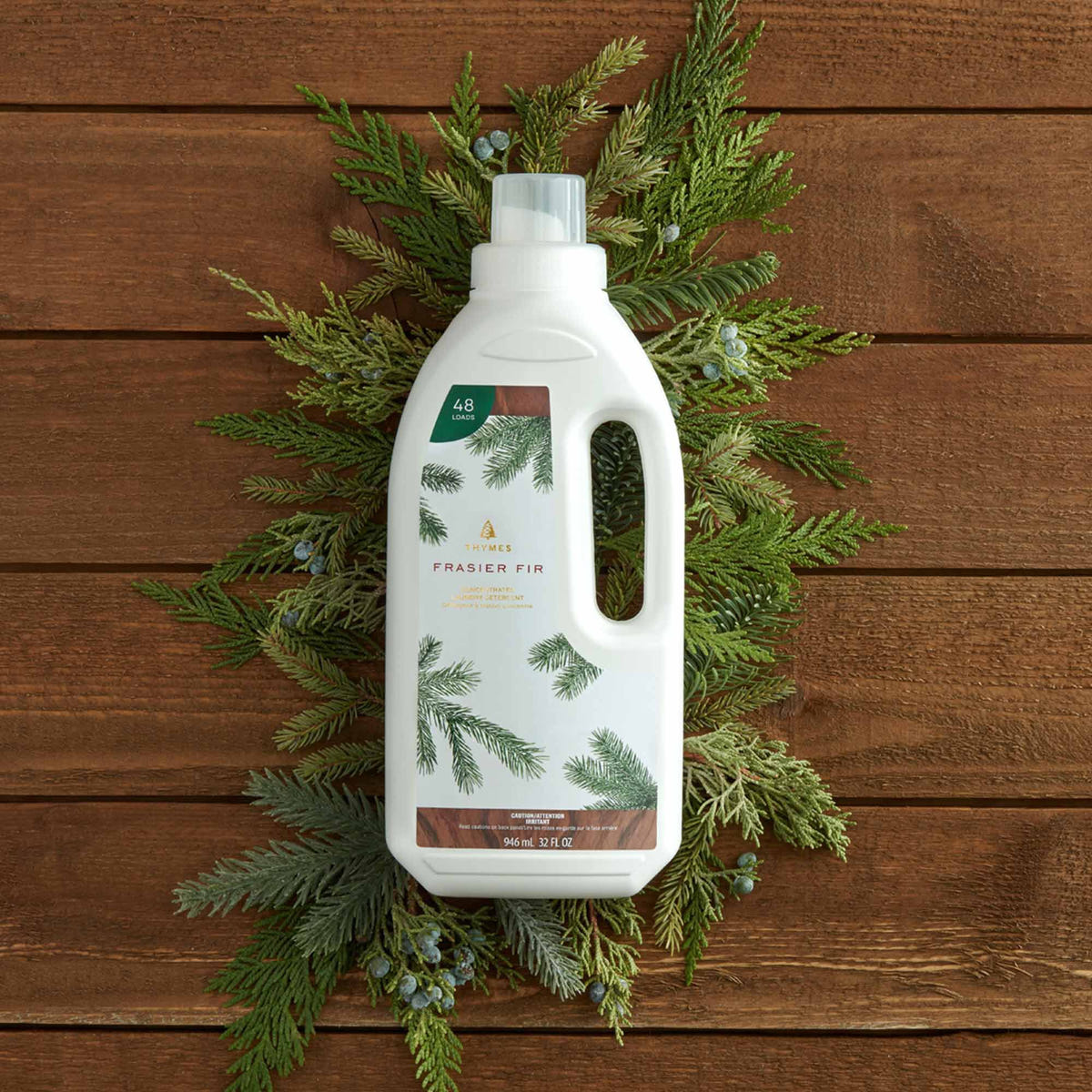 Alternate image of Thymes Frasier Fir Concentrated Laundry Detergent on Pine Stems
