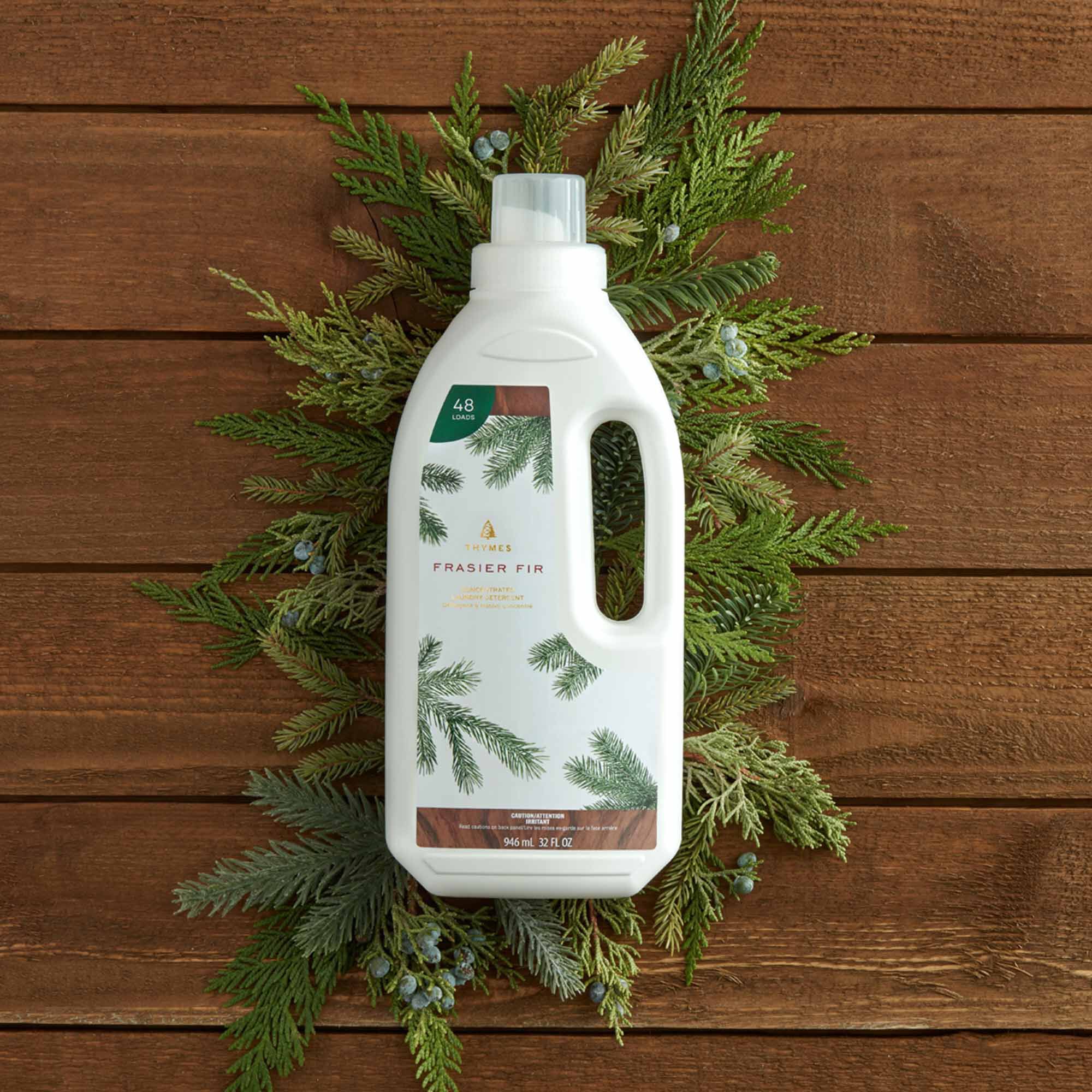 Thymes Frasier Fir Concentrated Laundry Detergent on Pine Stems