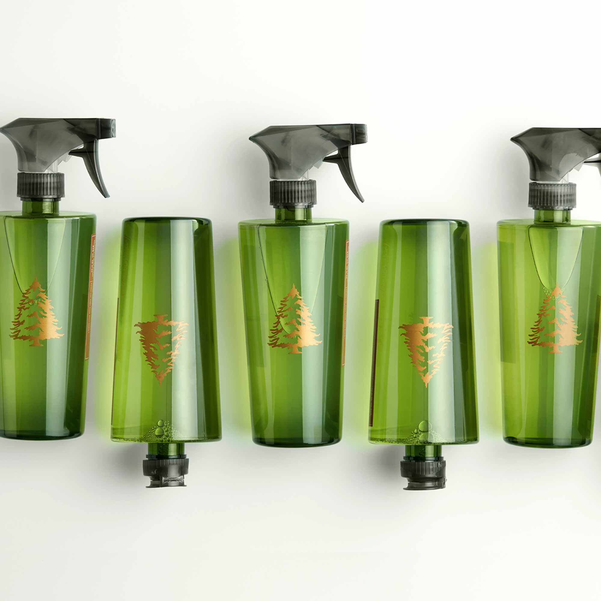 Thymes Frasier Fir All-Purpose Cleaning Spray Bottles In A Row