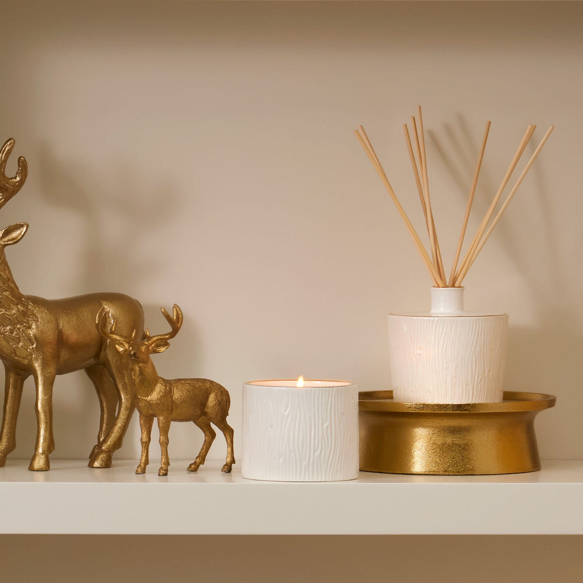 Alternate image of Thymes Ceramic Reed Diffuser In Use On Display