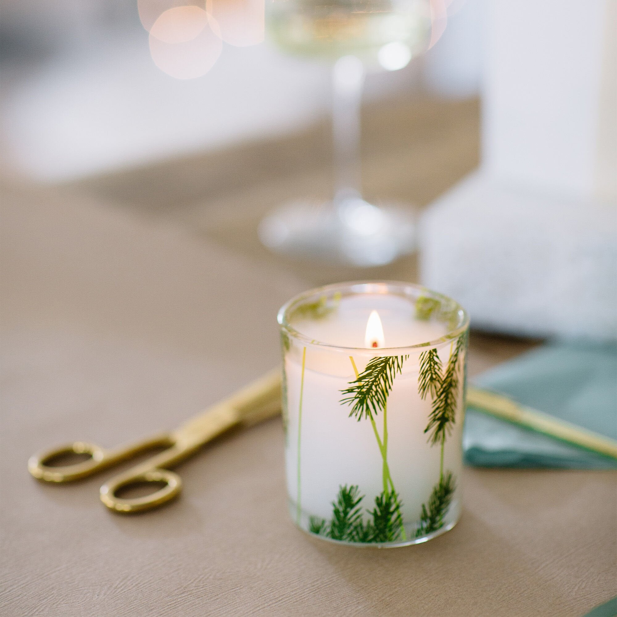 Small Pine Needles Candle Small Pine Needles Candle