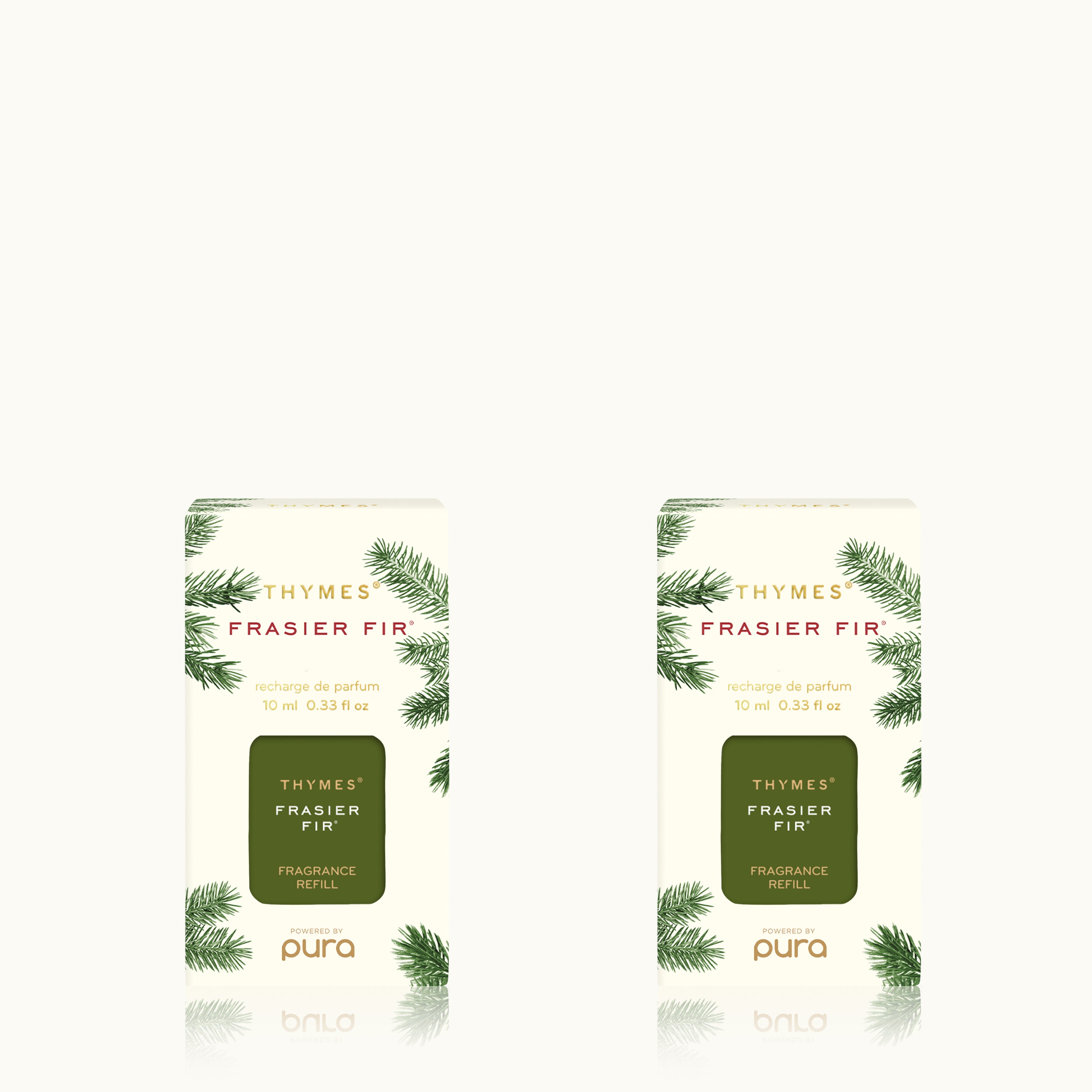 Two Thymes Frasier Fir fragrance refills on a white background