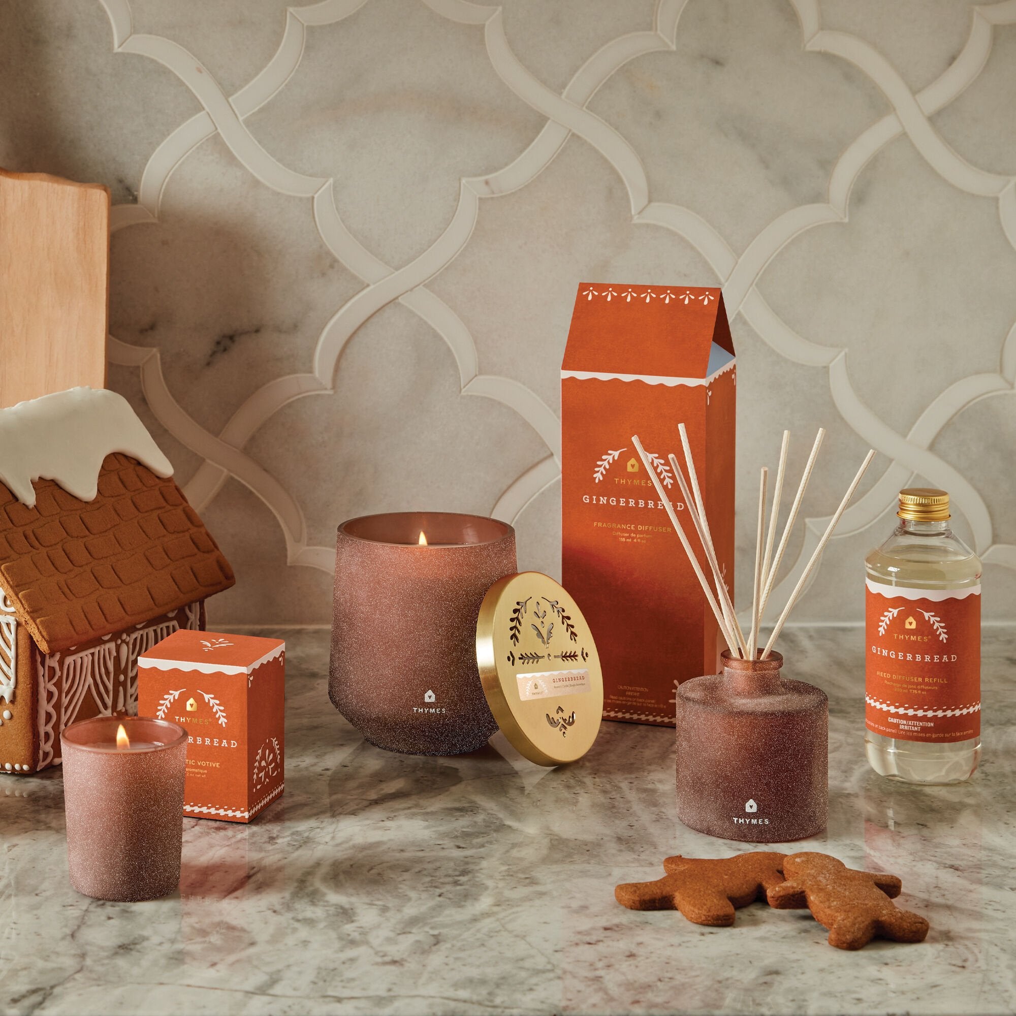 Thymes Gingerbread Reed Diffuser Oil Refill | Home Fragrance