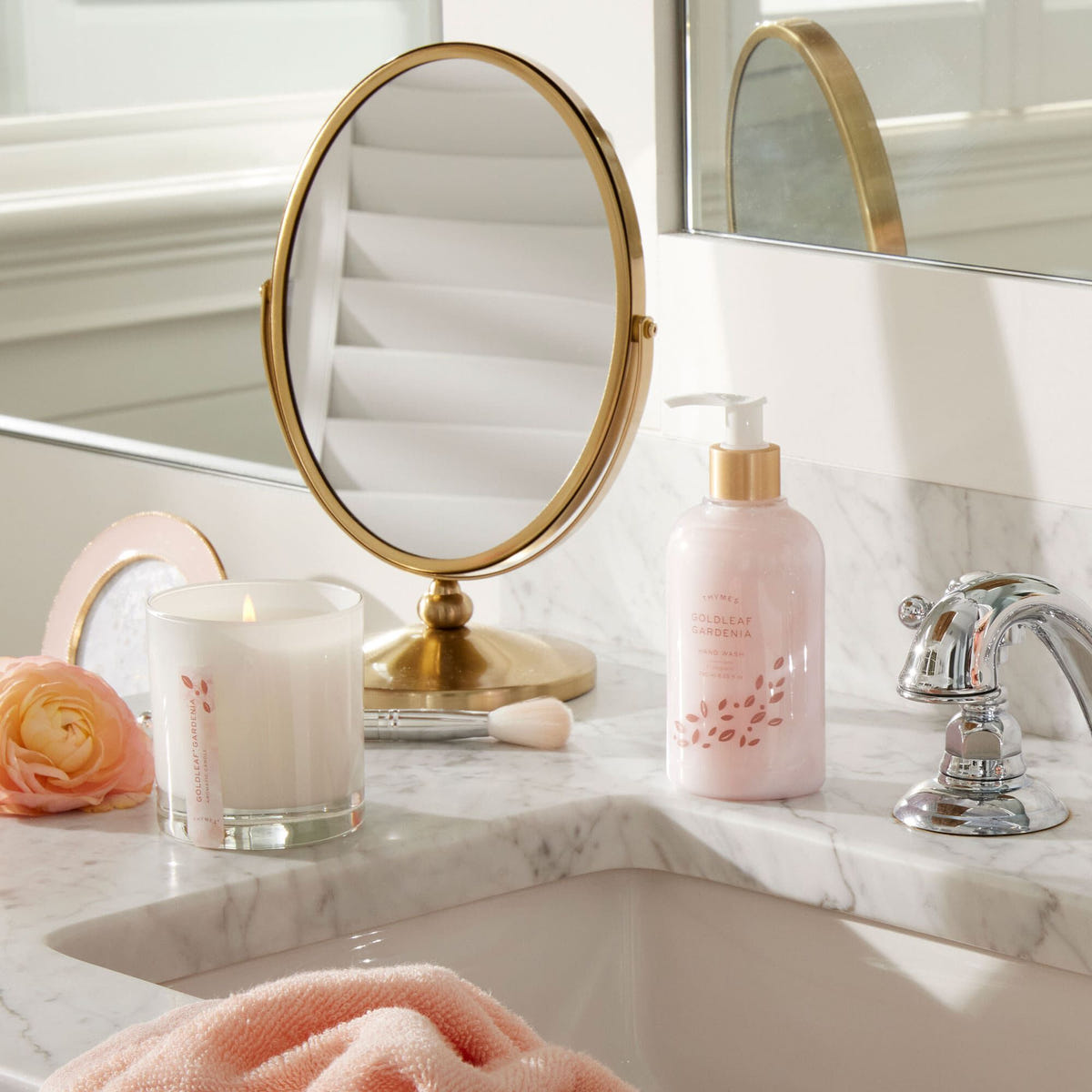 Alternate image of Thymes Goldleaf Gardenia Hand Wash and Candle