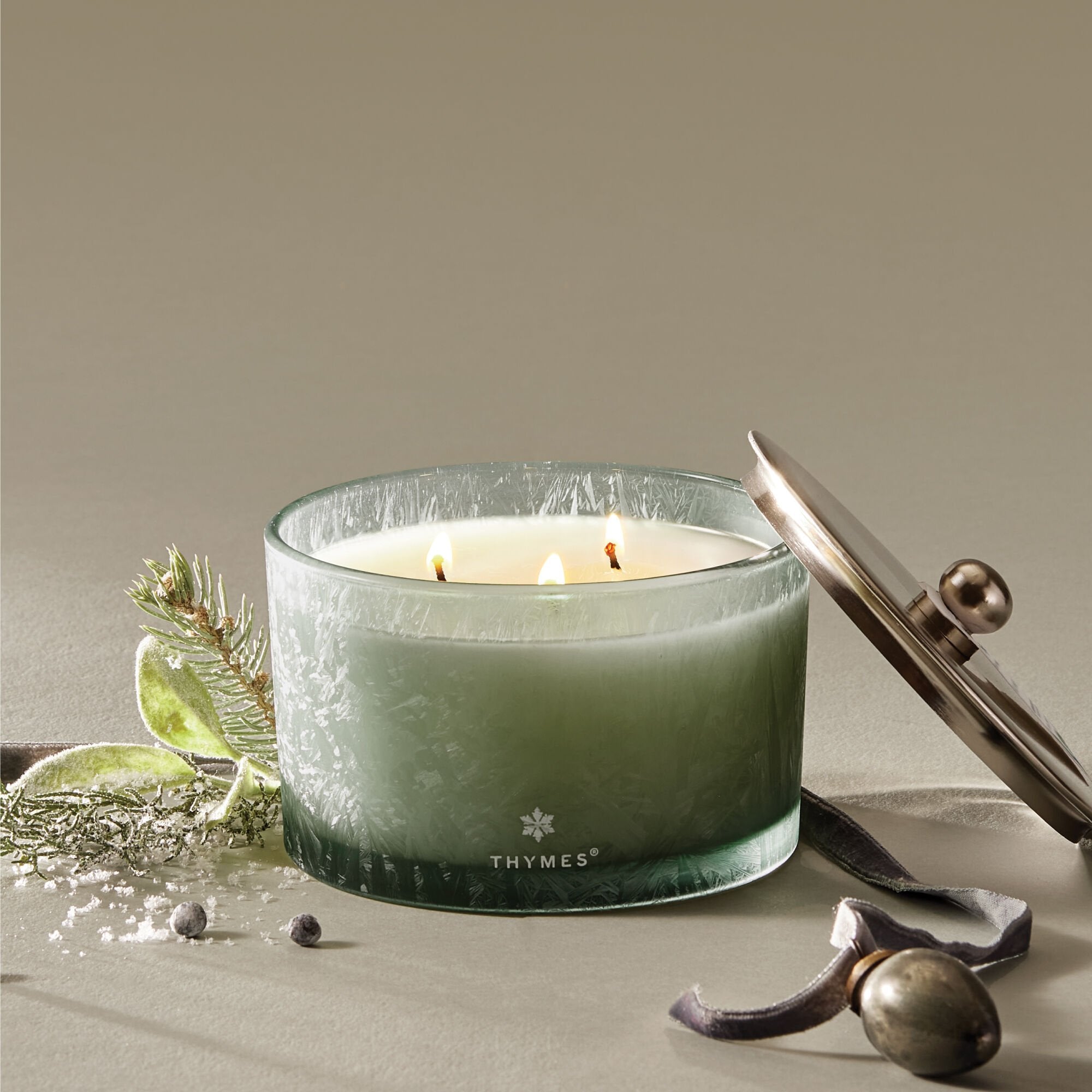 Thymes Highland Frost Large Candle stylized shot