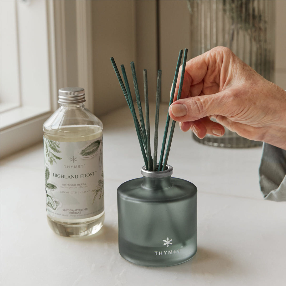 Alternate image of Thymes Highland Frost Reed Diffuser and Refill