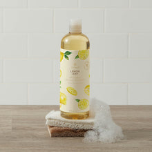 Thymes Lemon Leaf All Purpose Cleaning Concentrate to Clean and Freshen Your Home on top of sponges and bubbles