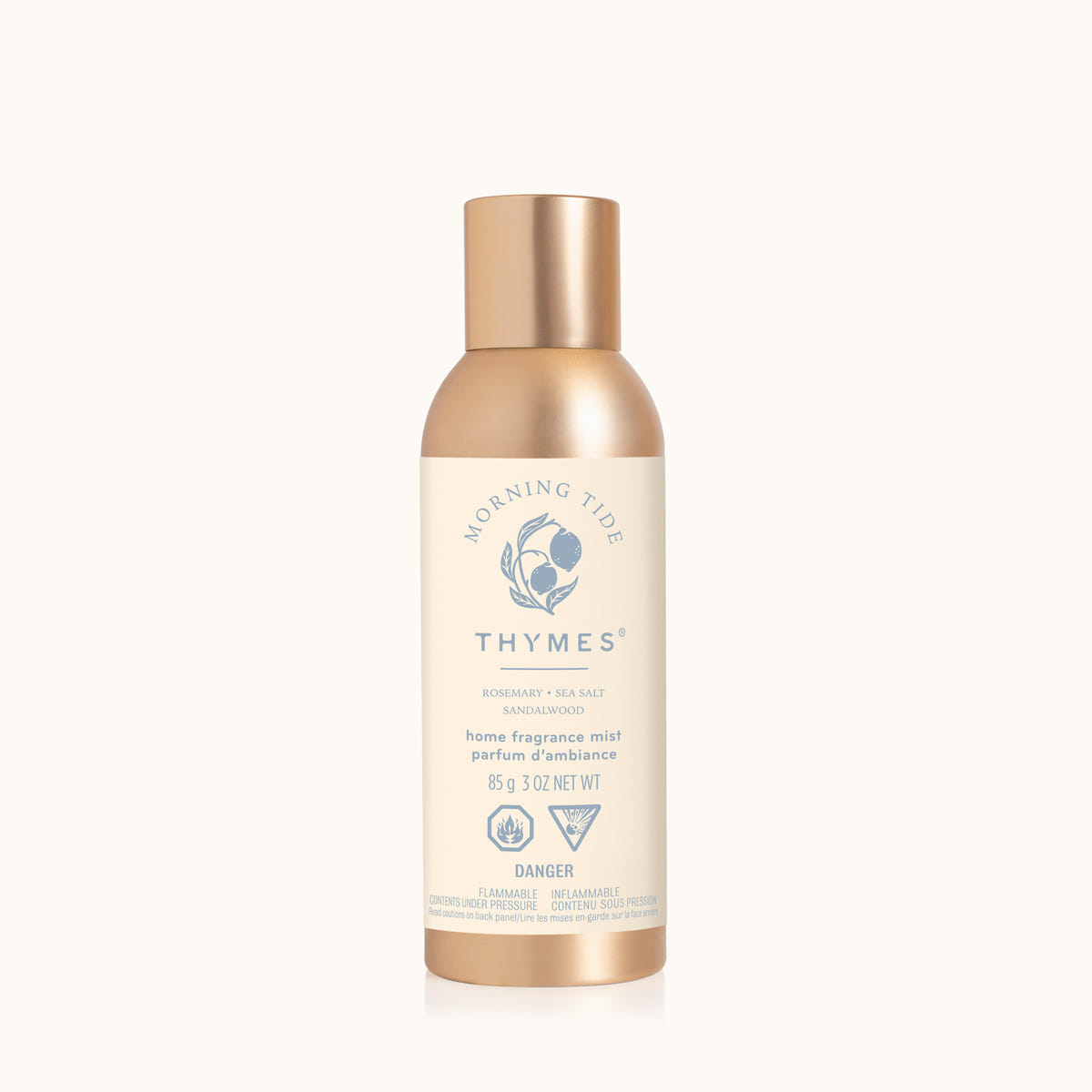 Thymes home fragrance mist bottle on a white background