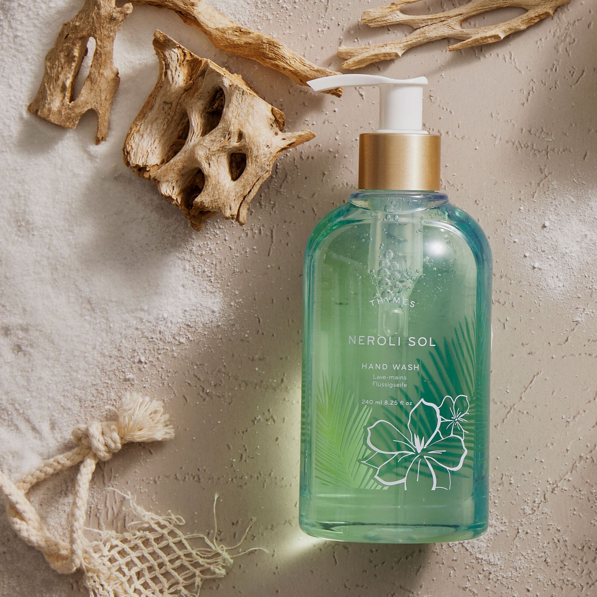 Thymes Neroli Sol Hand Wash on countertop