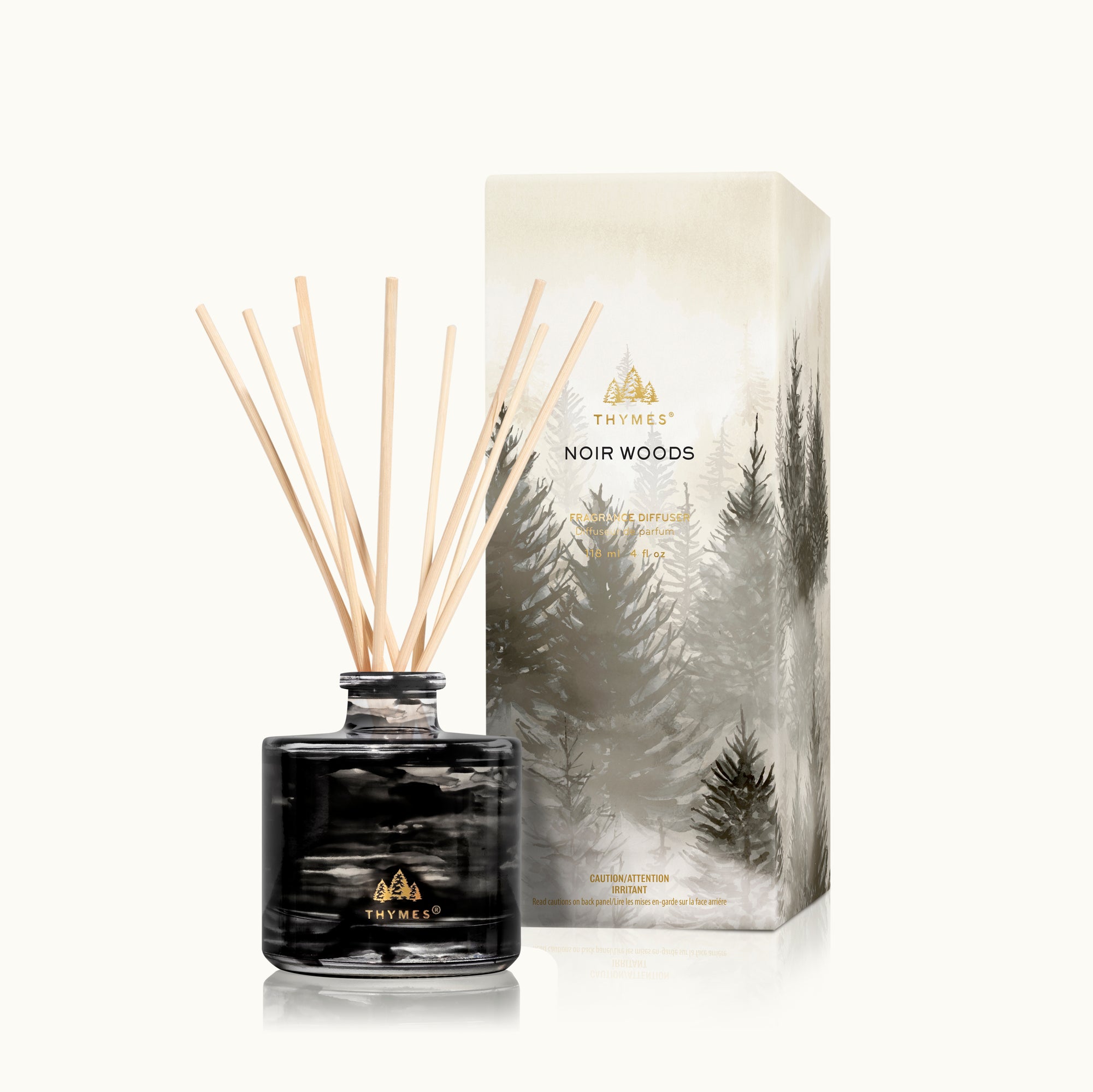 Thymes Noir Woods Petite Reed Diffuser - Thumbnail 4