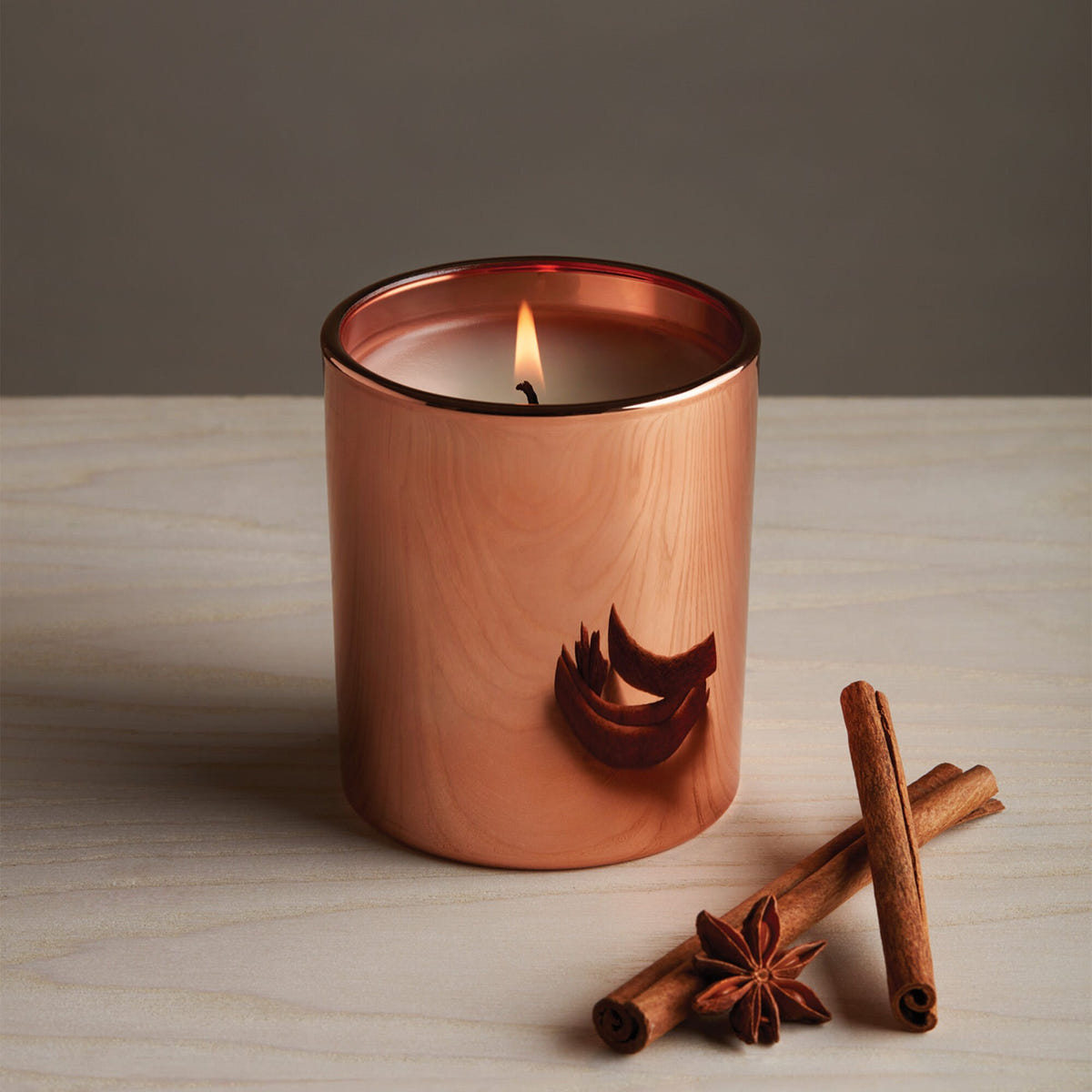 Alternate image of Thymes Simmered Cider Poured Candle with Cinnamon Sticks