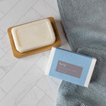 Thymes White Tea Bar Soap on floor