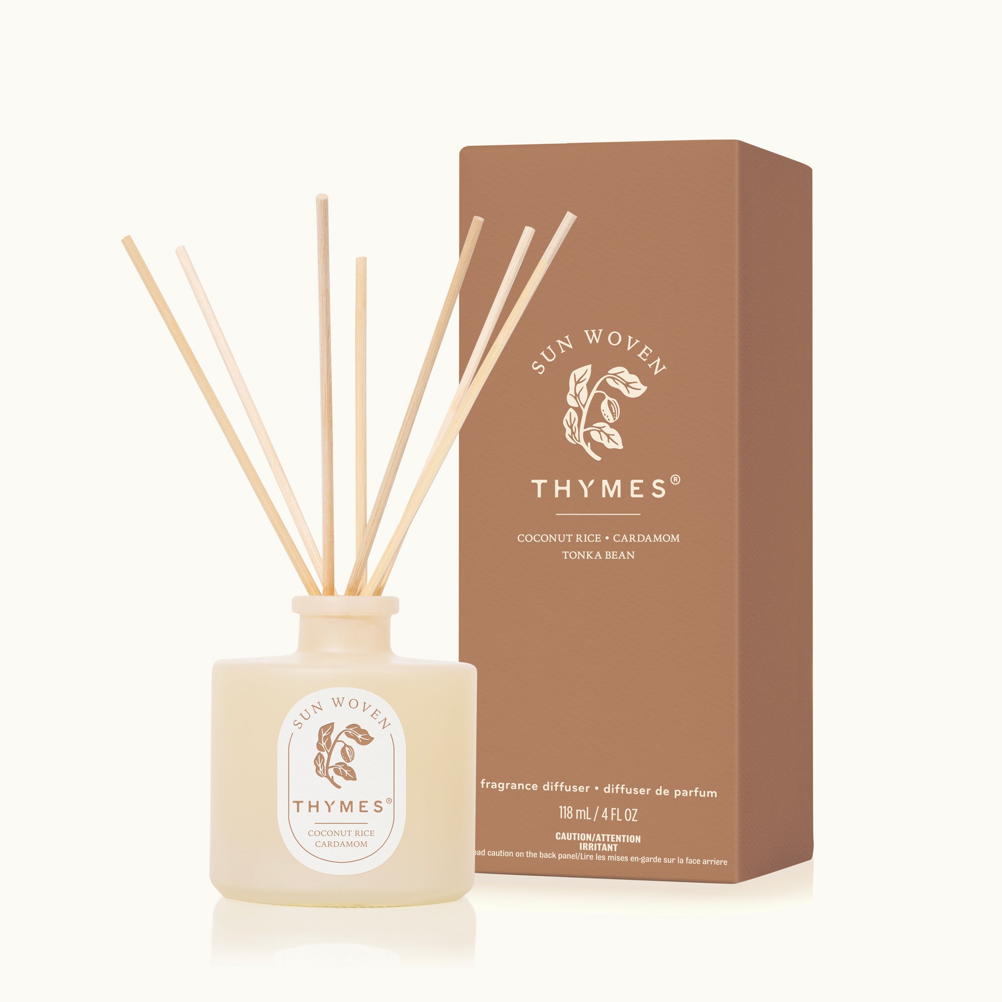Thymes fragrance diffuser with packaging on a white background