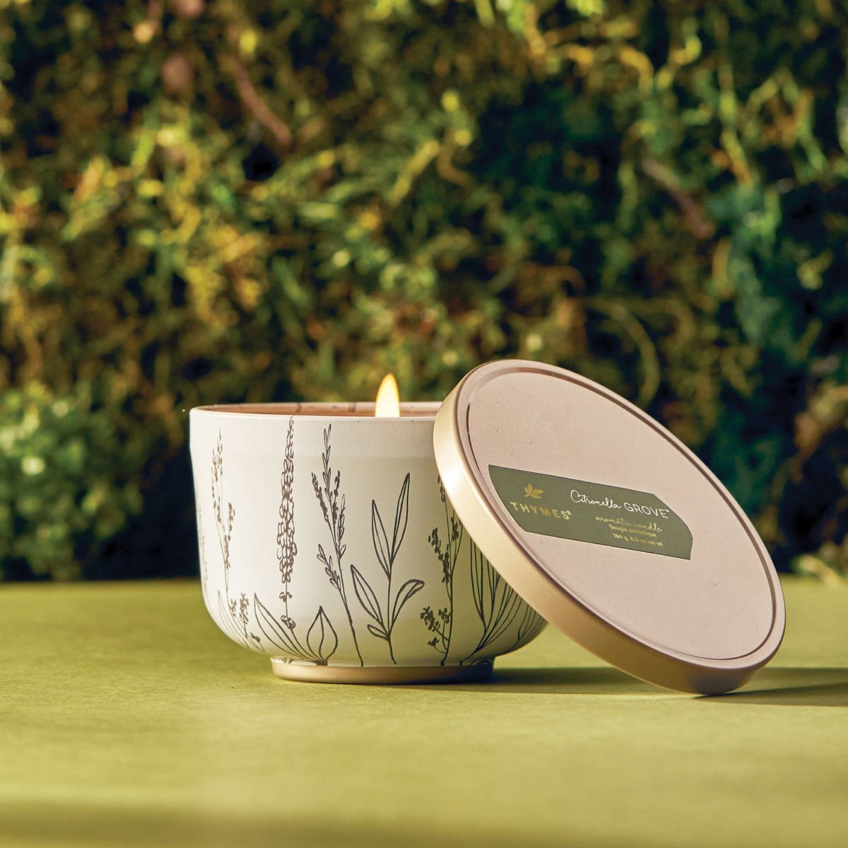 Alternate image of Citronella Grove Poured Candle Tin with Gold Lid