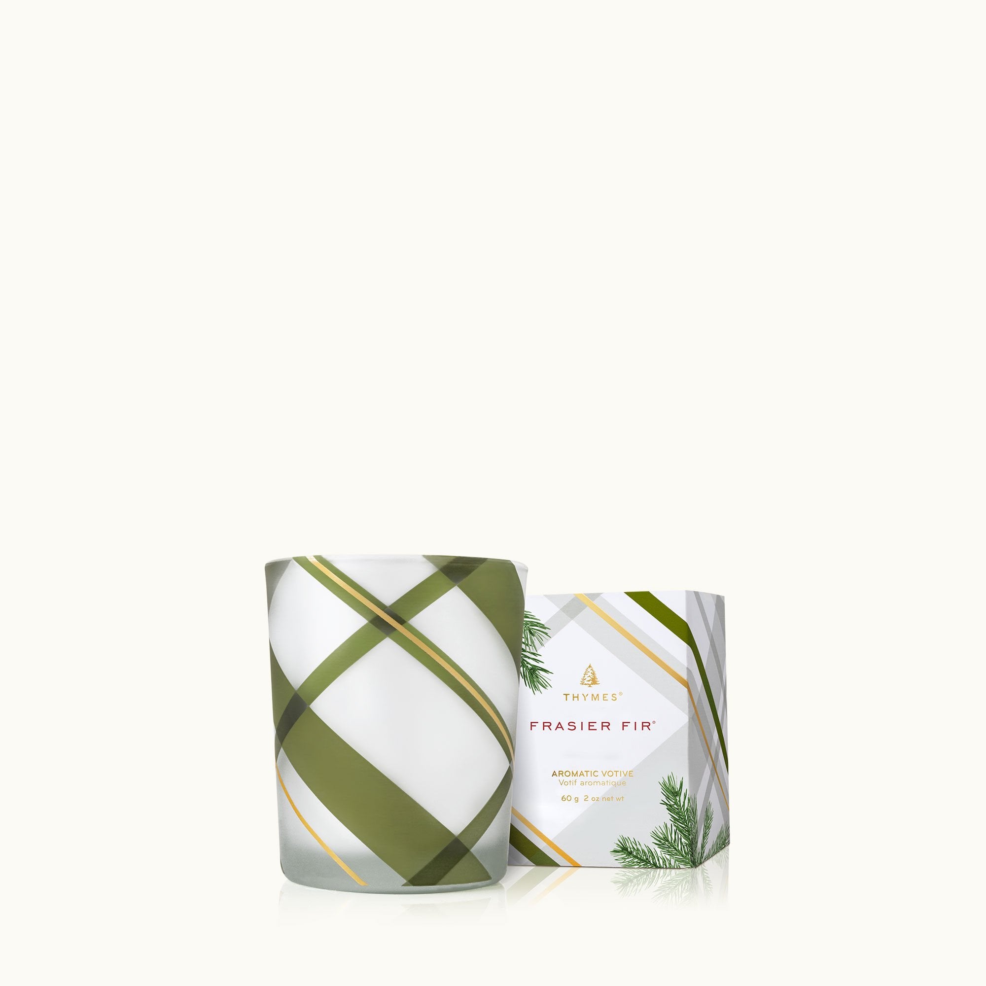 Small Frosted Plaid Candle Small Frosted Plaid Candle