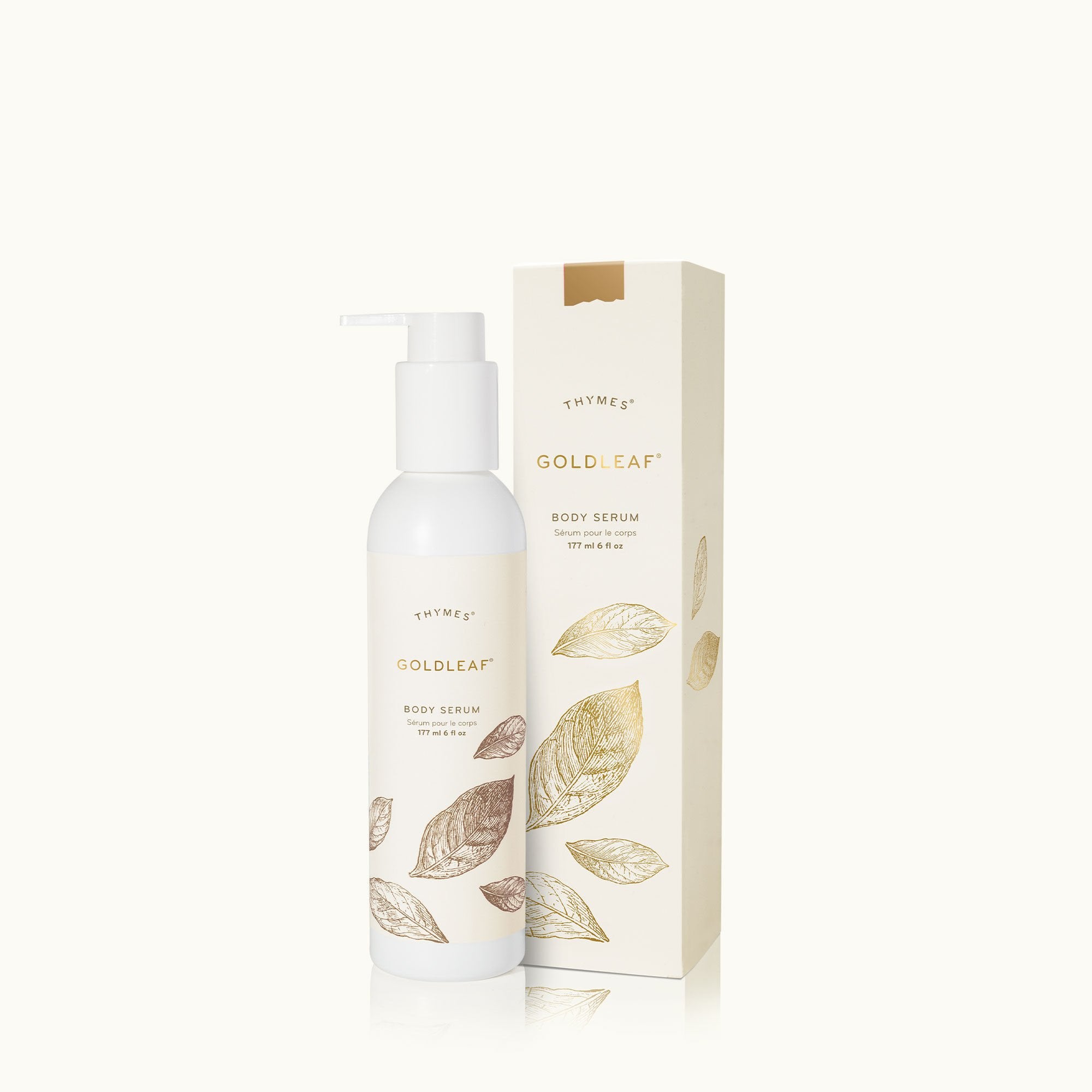 Thymes Goldleaf Body Serum is a floral fragrance