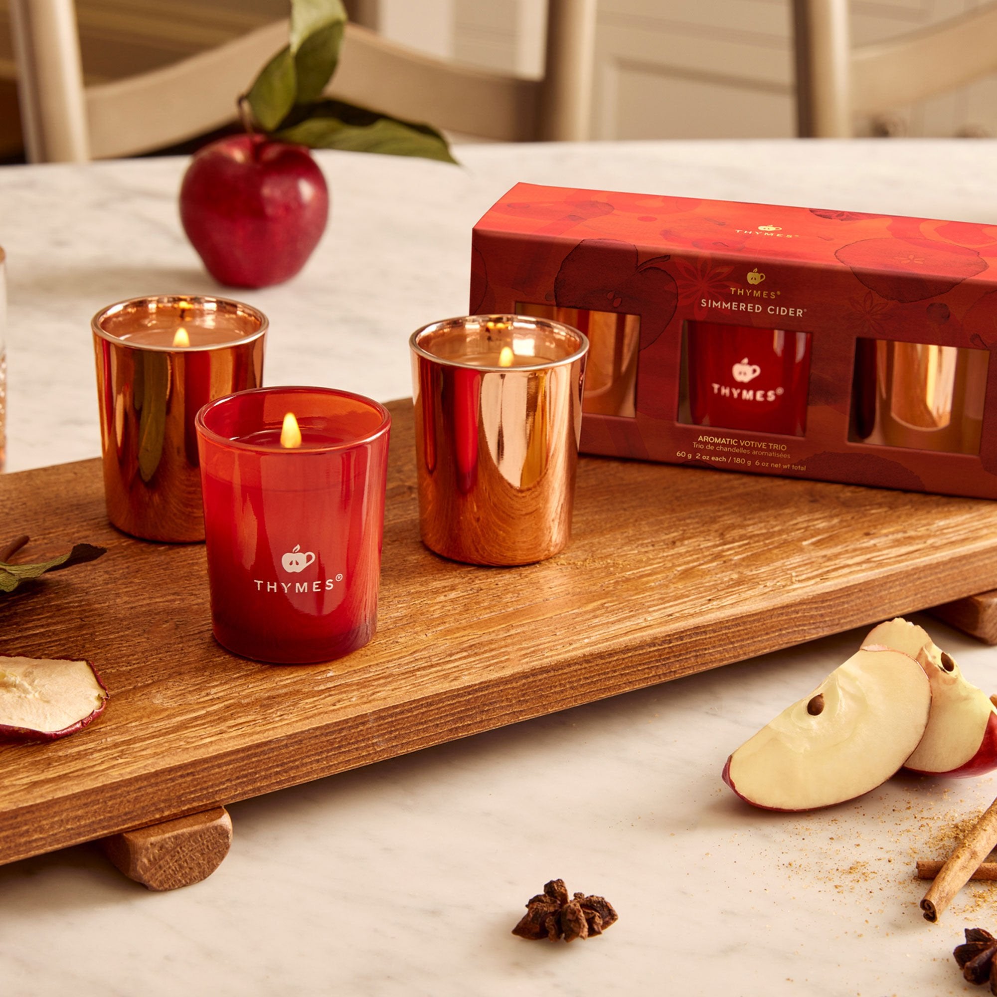 Simmered Cider Aromatic Votive Trio - Thumbnail 4