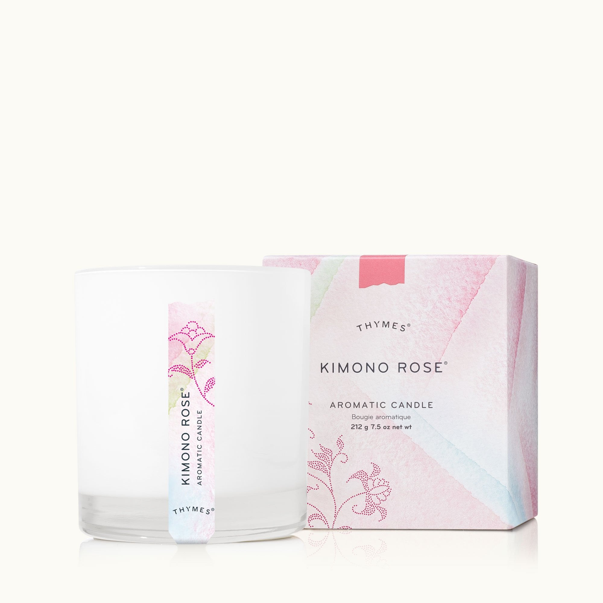 Thymes Kimono Rose Poured Candle