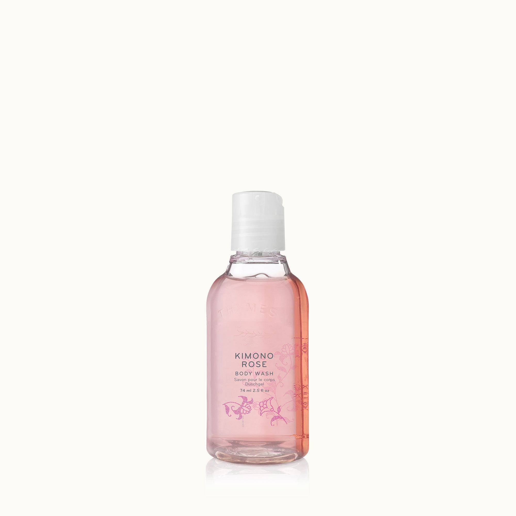 Thymes Kimono Rose Body Wash petite size for travel