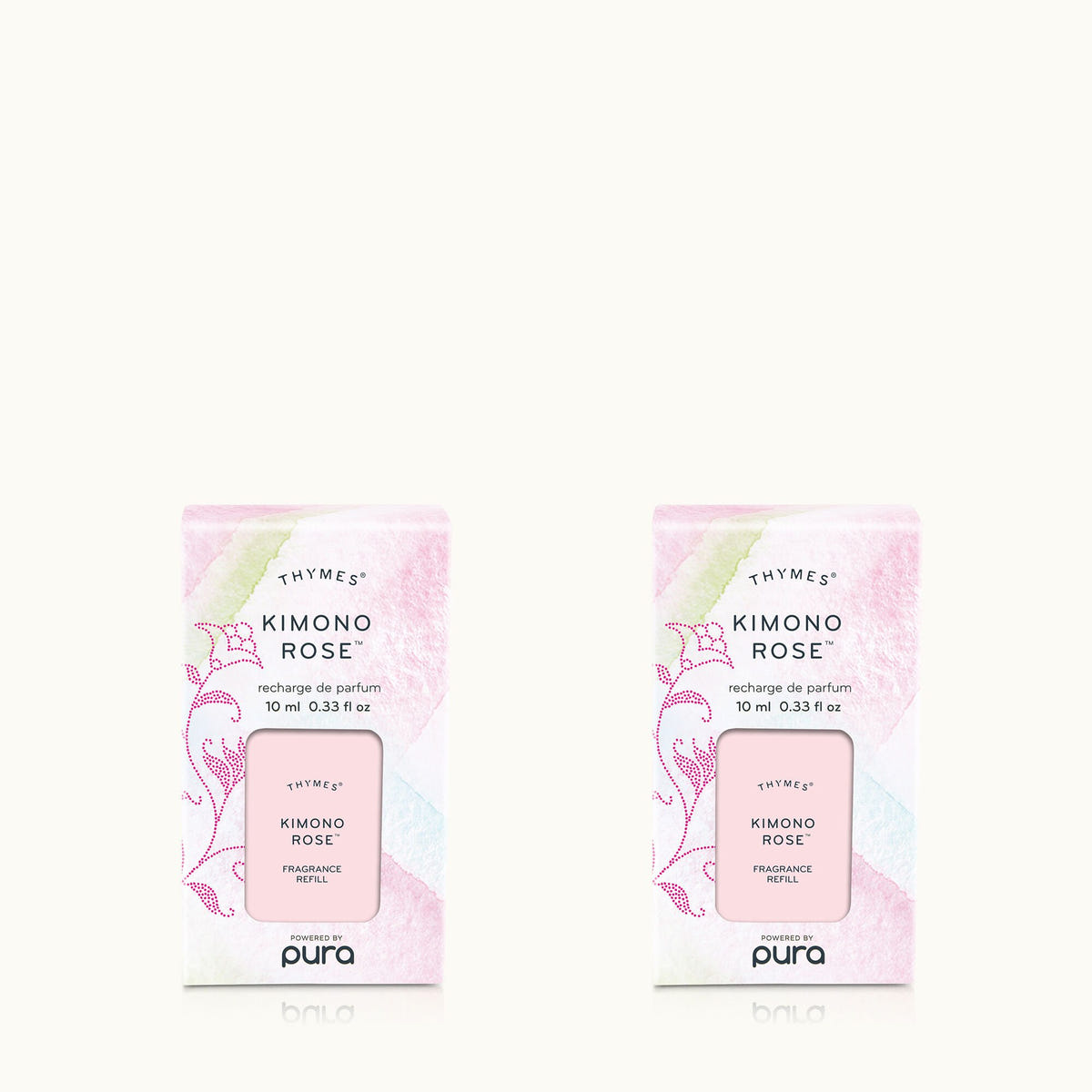 Thymes Kimono Rose Pura Diffuser Refill 2-Pack Bundle