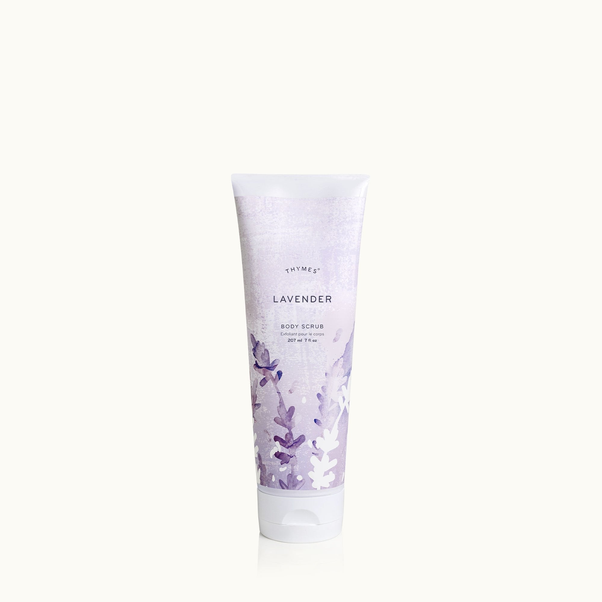 Thymes Lavender Body Scrub for exfoliation