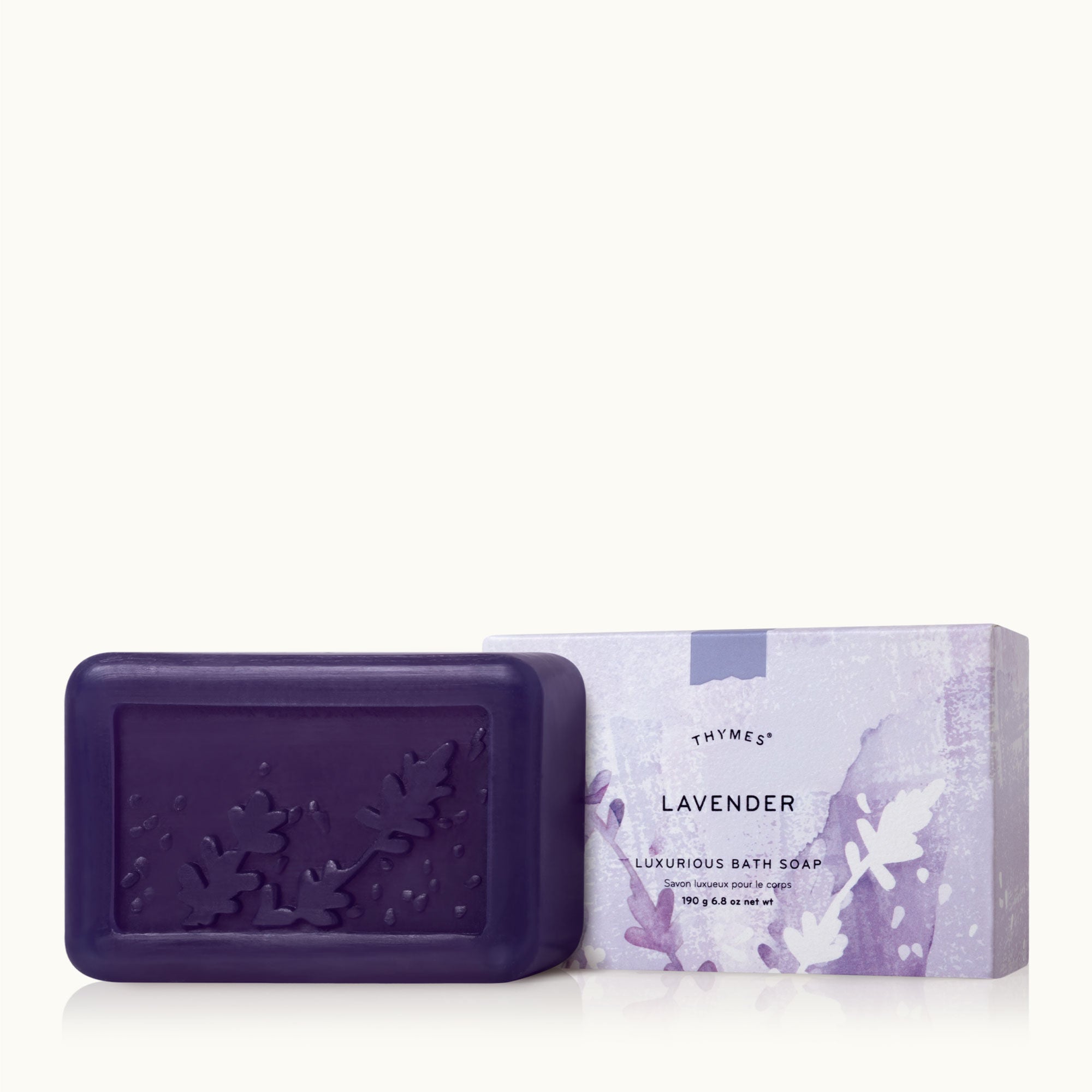 Thymes Lavender Bar Soap is a Hydrating Glycerin Bar Soap Formula