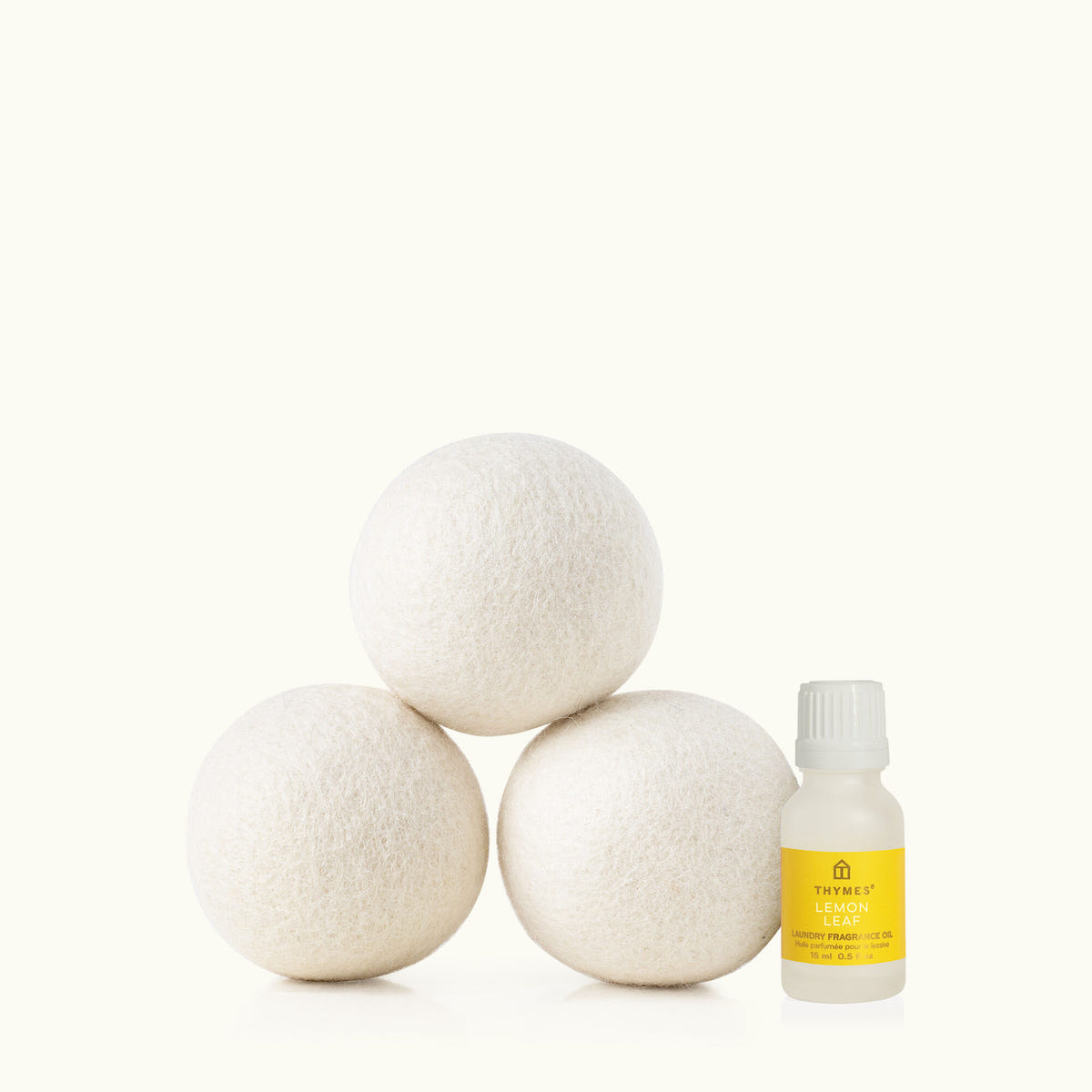 Alternate image of Thymes Lemon Leaf Wool Dryer Balls & Laundry Fragrance Oil Set